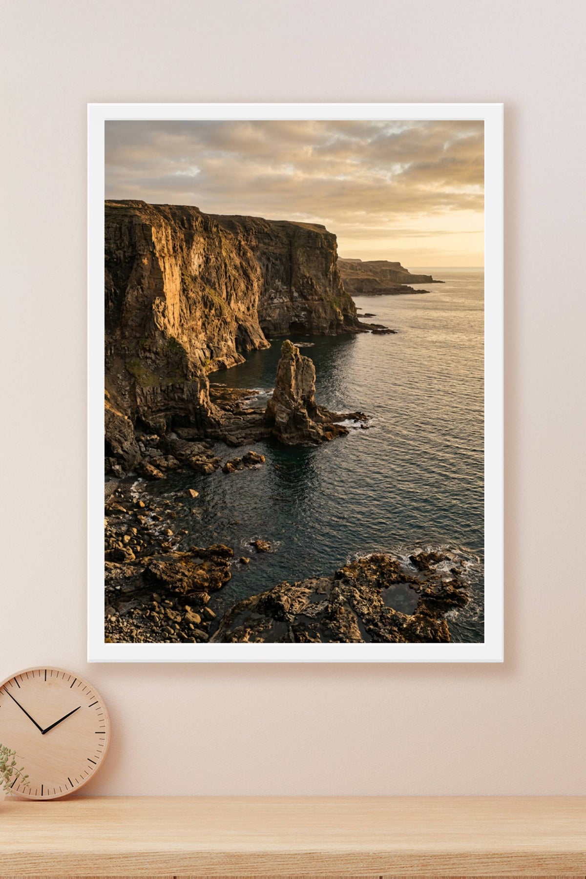 Affiche des falaises d'Ecosse, poster rochers
