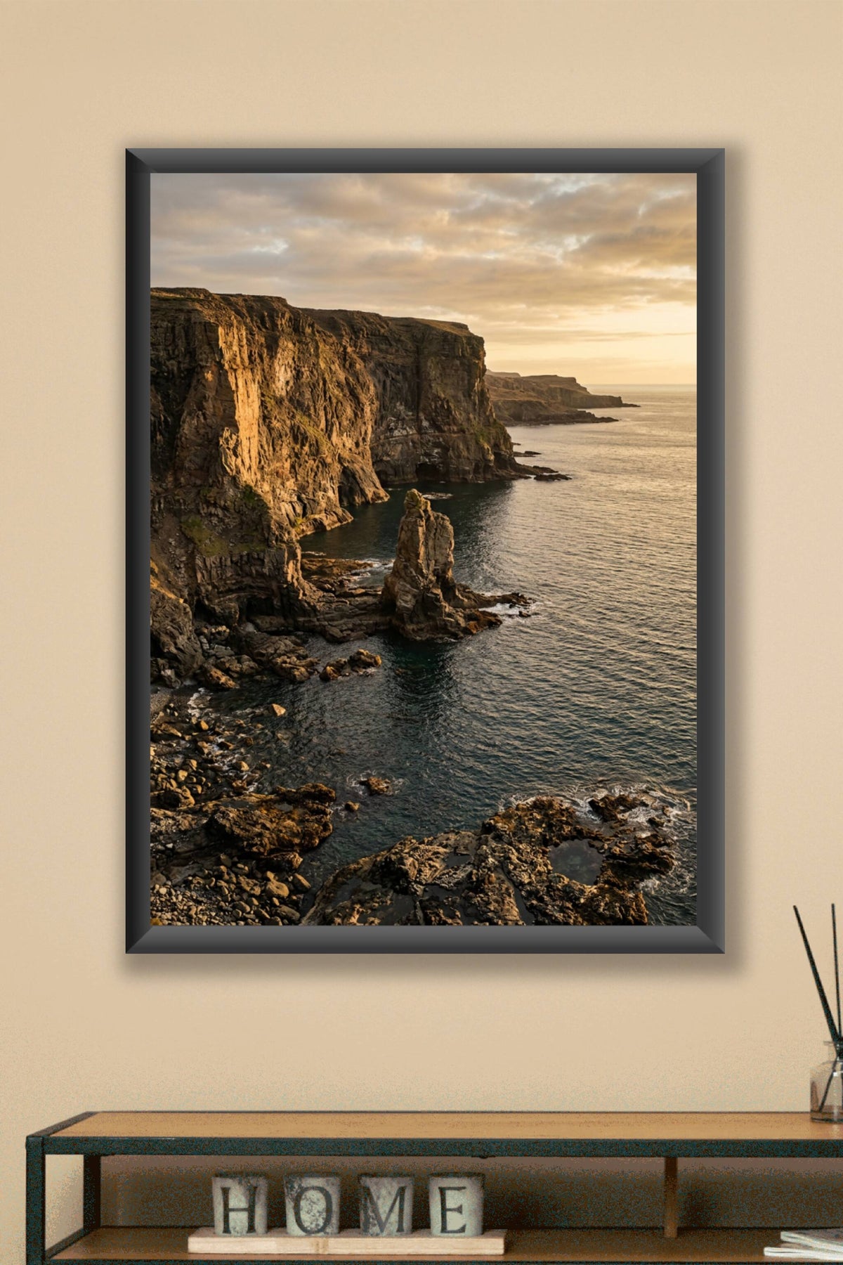 Affiche des falaises d'Ecosse, poster rochers