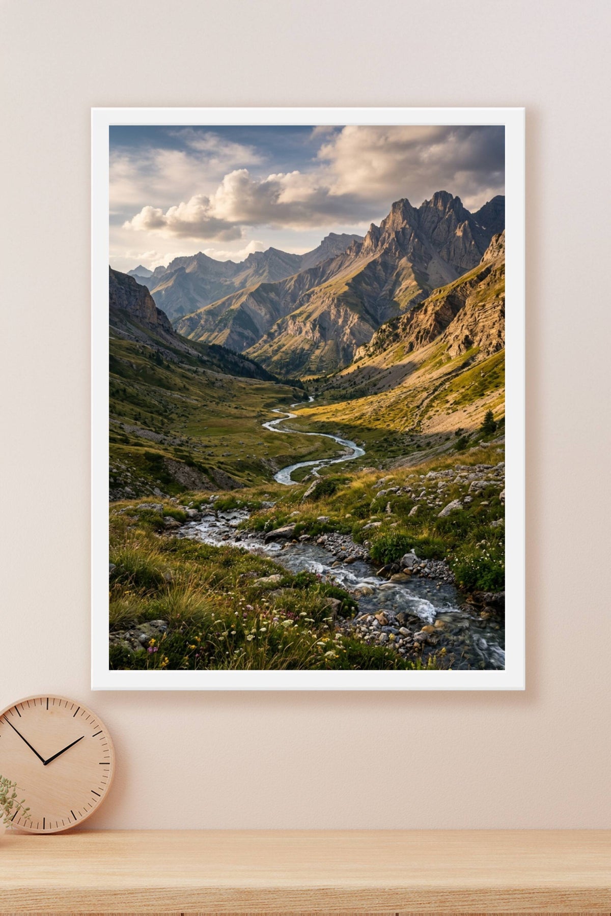 Affiche de Montagne, poster vallée alpine