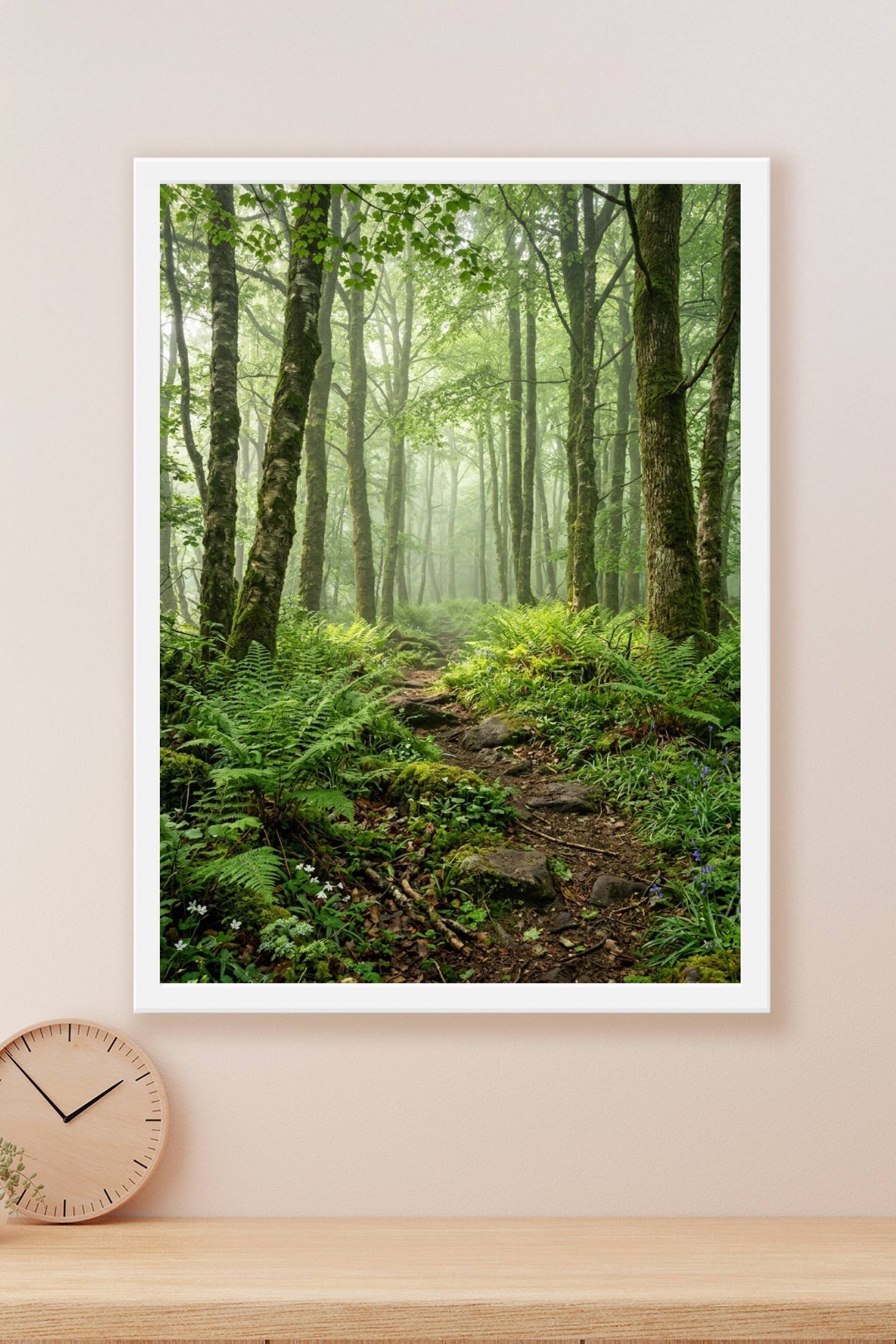 Poster de forêt, sentier de fougères
