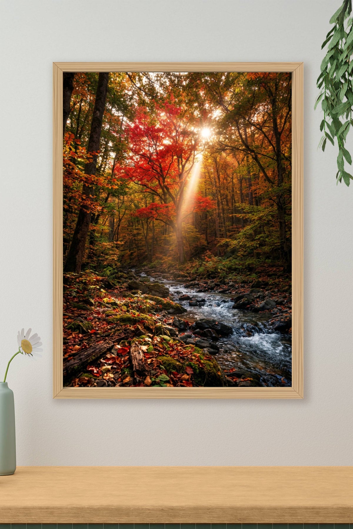 Affiche de Forêt d'automne, poster ruisseau
