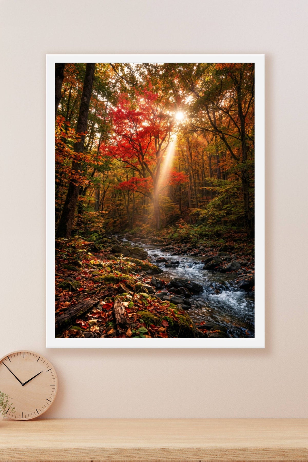 Affiche de Forêt d'automne, poster ruisseau