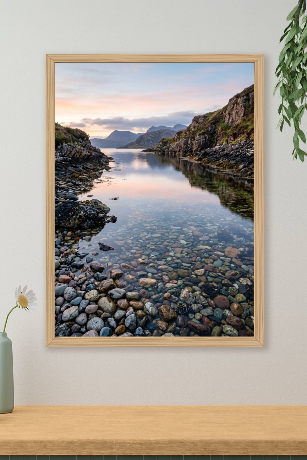 Affiche d'Ecosse, poster de loch et montagnes