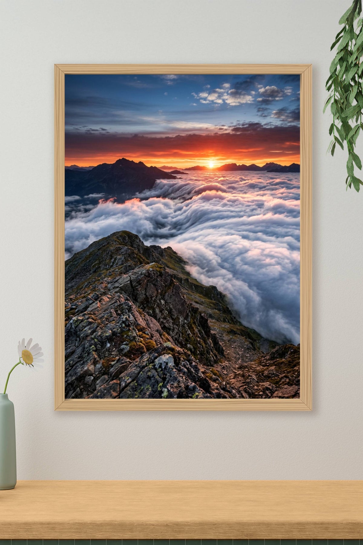 Affiche de Montagne, poster mer de nuages
