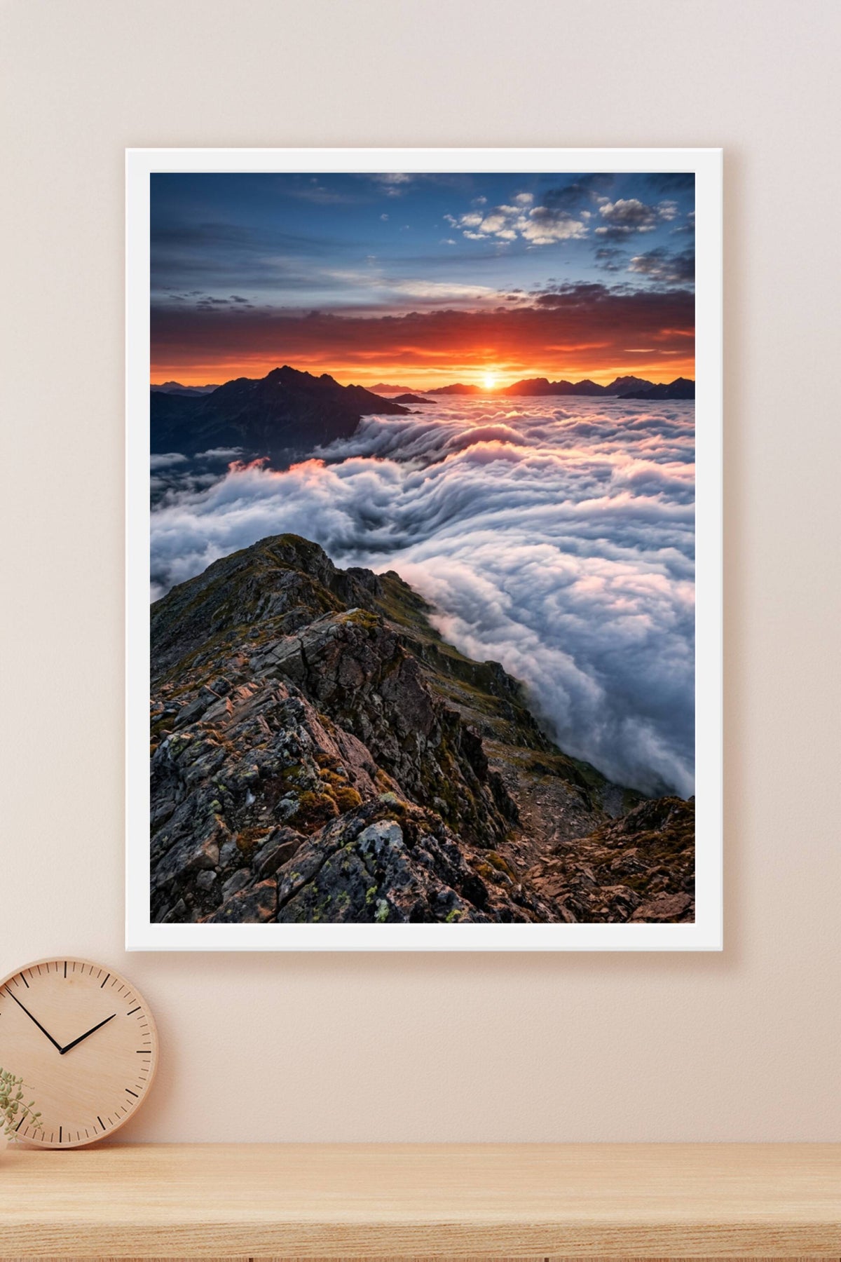 Affiche de Montagne, poster mer de nuages