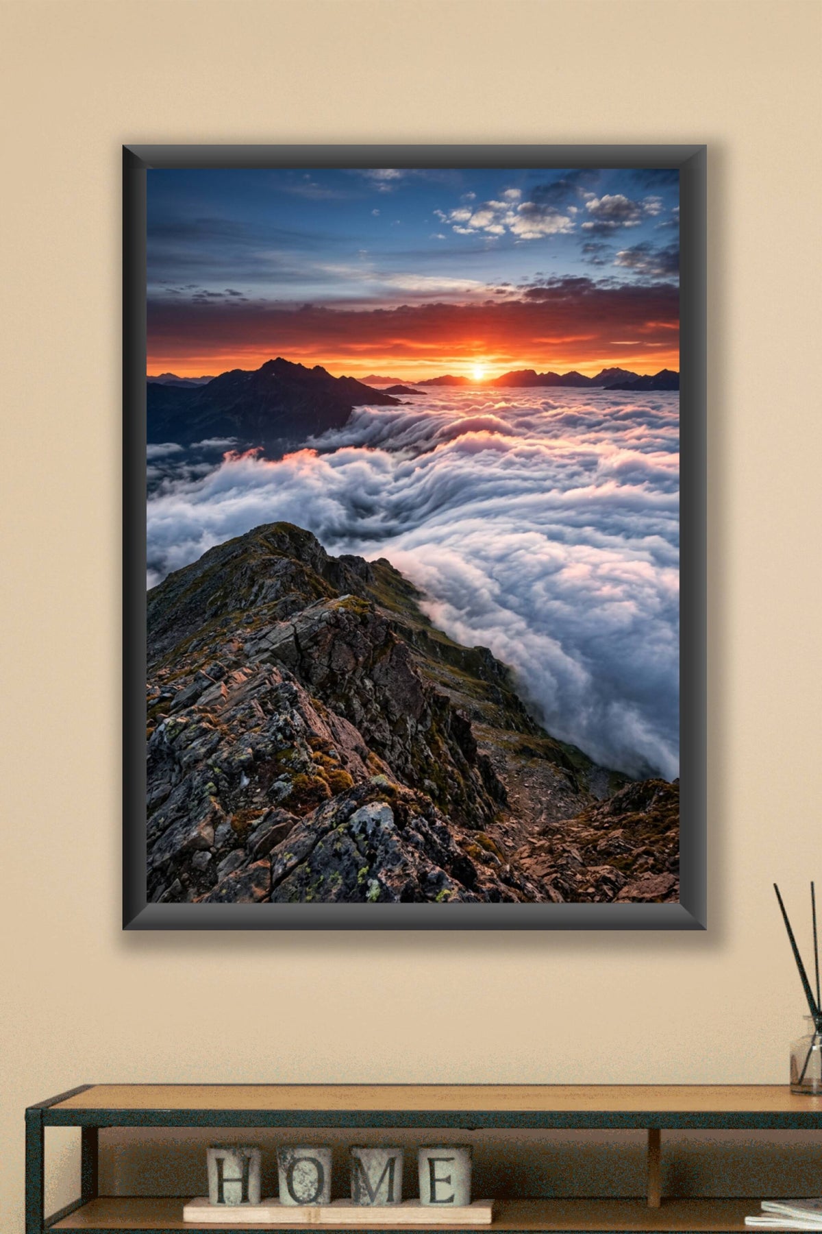 Affiche de Montagne, poster mer de nuages