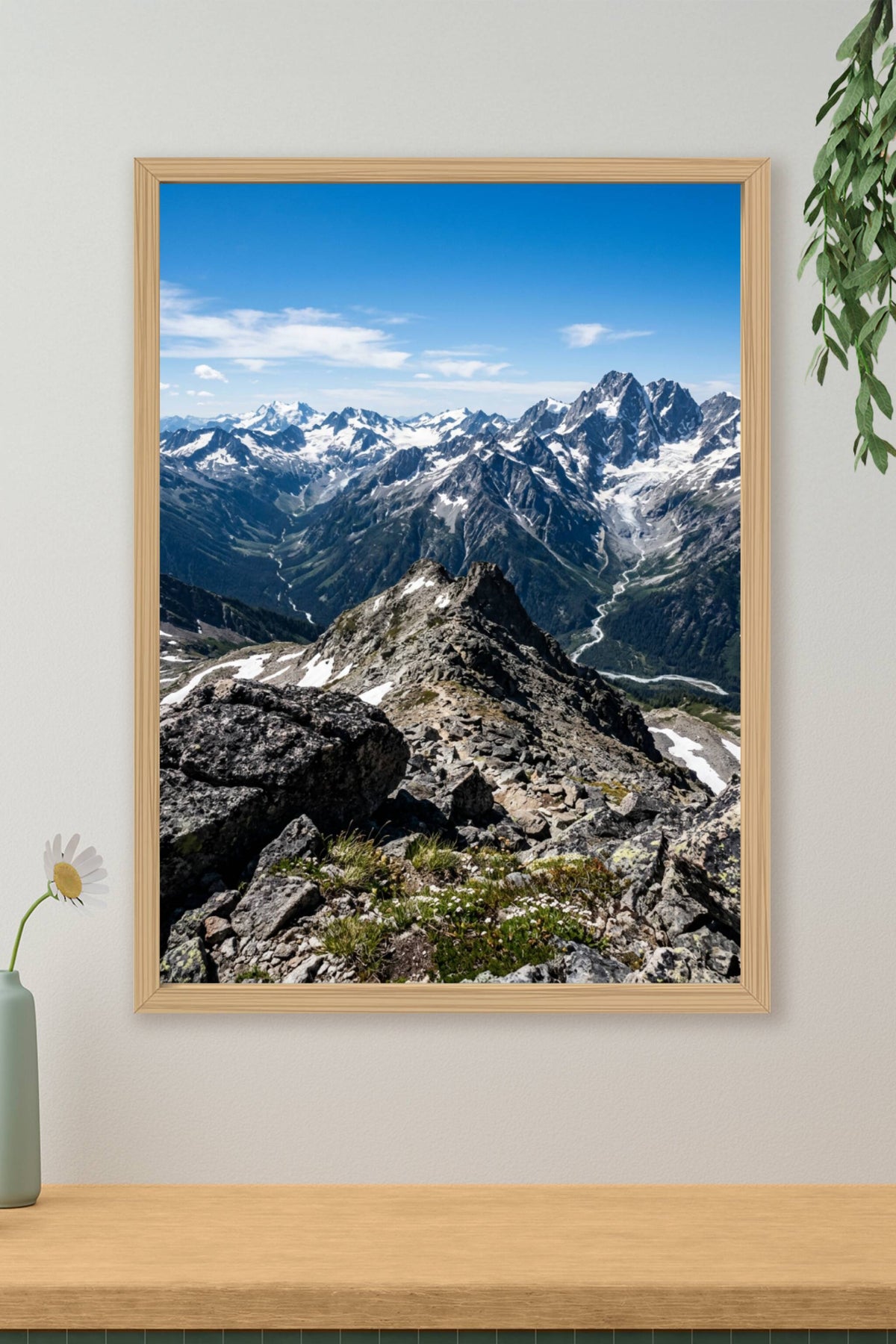 Affiche de Montagne, sommets enneigés