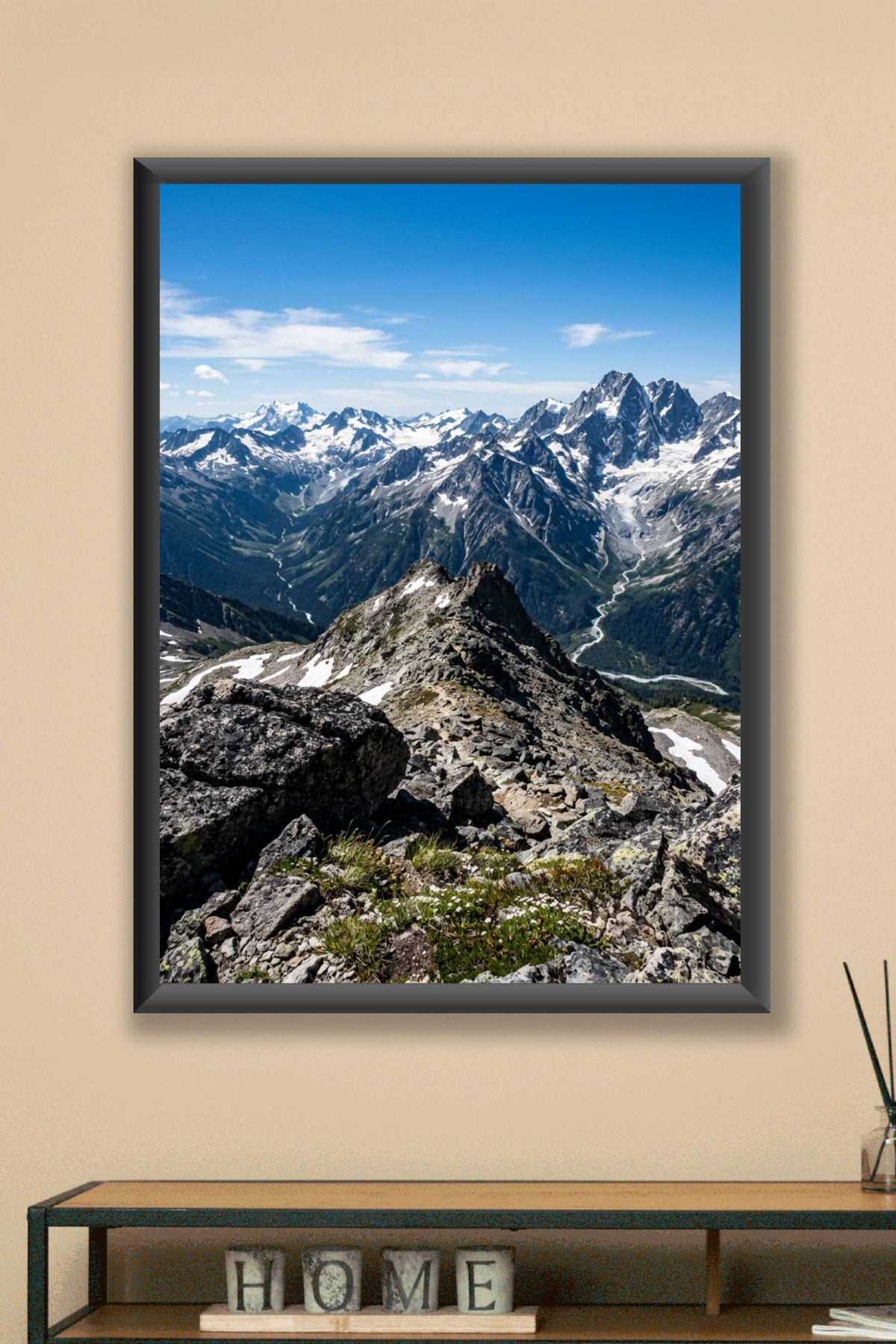 Affiche de Montagne, sommets enneigés