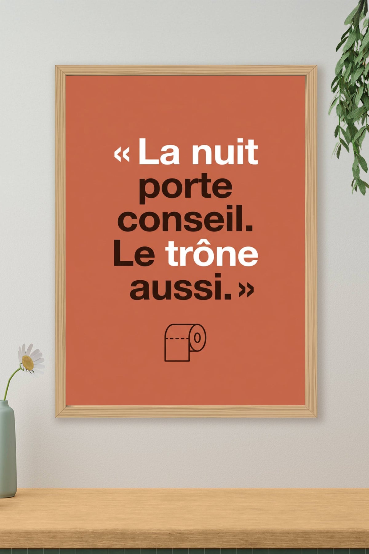 Affiche Toilettes, poster Le trône aussi