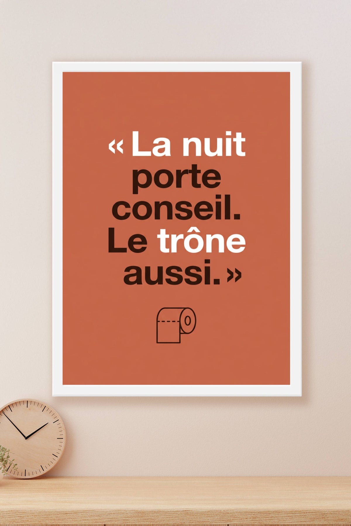 Affiche Toilettes, poster Le trône aussi