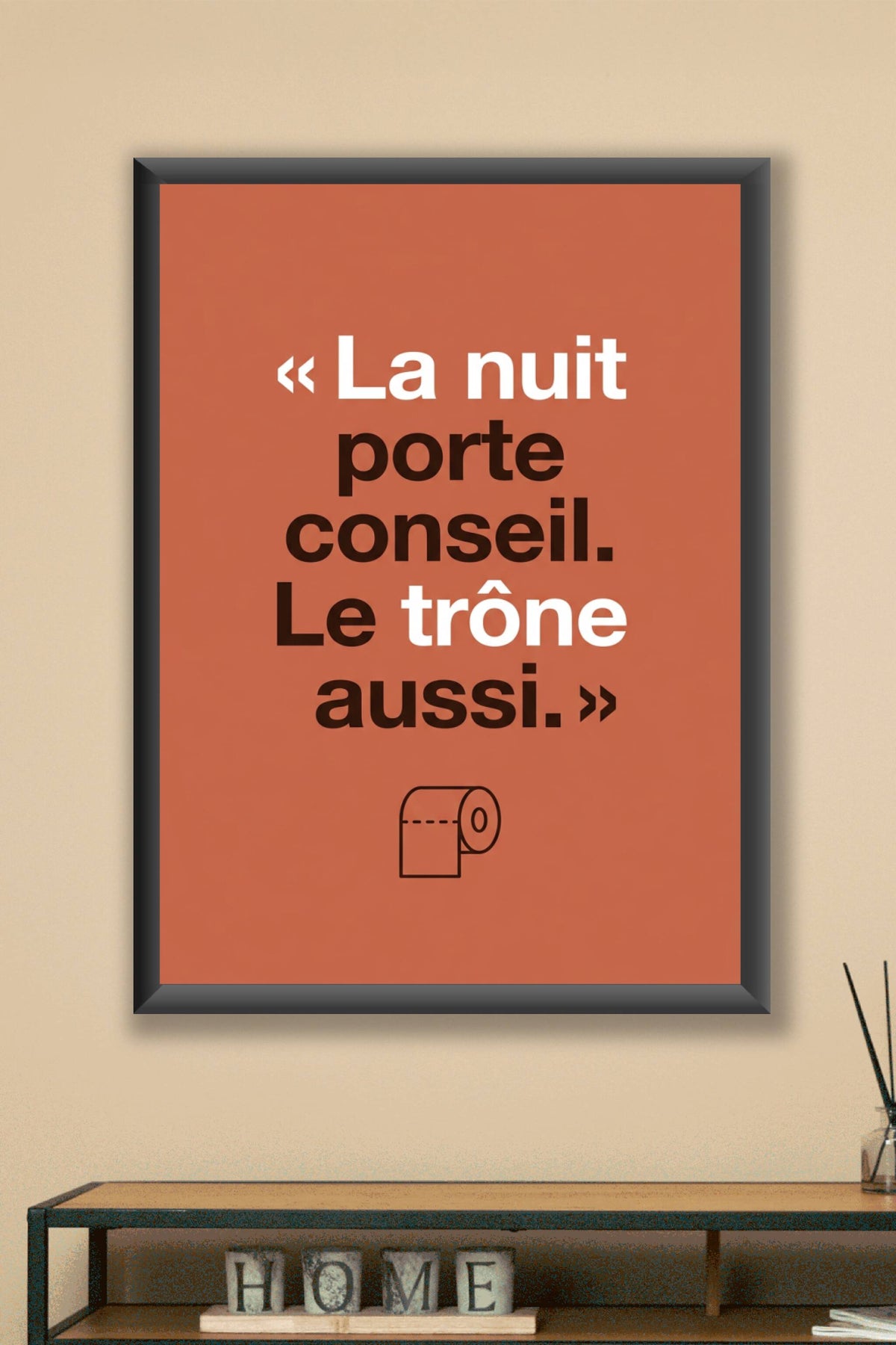 Affiche Toilettes, poster Le trône aussi