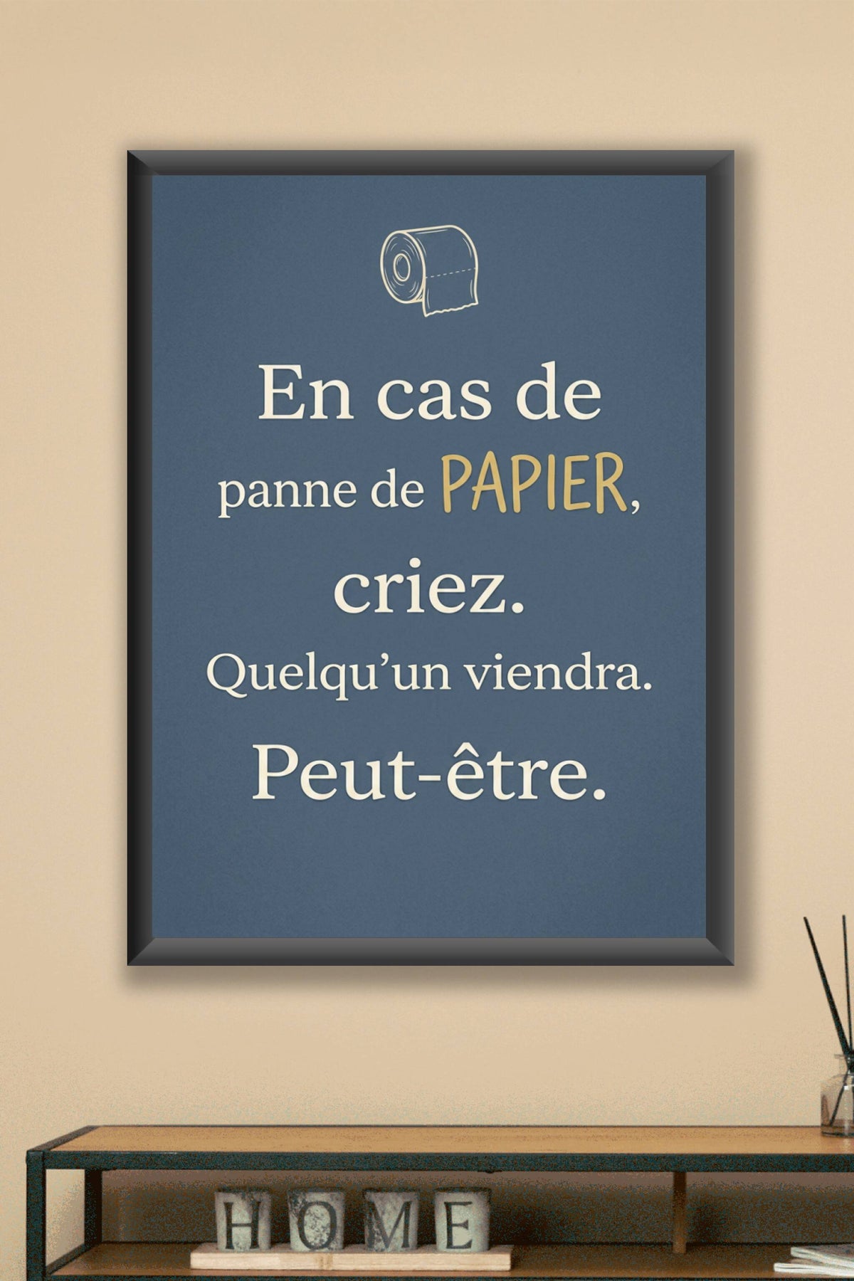Poster Panne de Papier, affiche humour toilettes