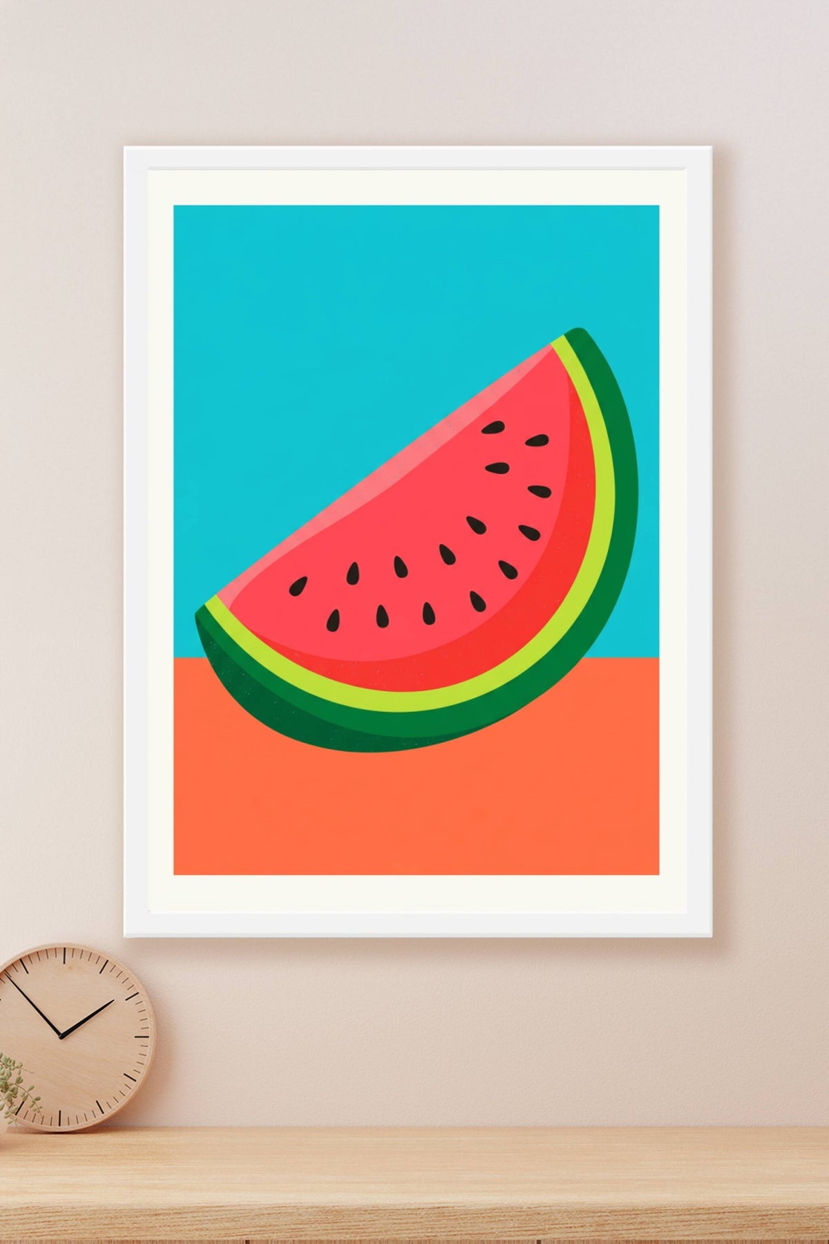 Affiche de pastèque, poster cuisine pop