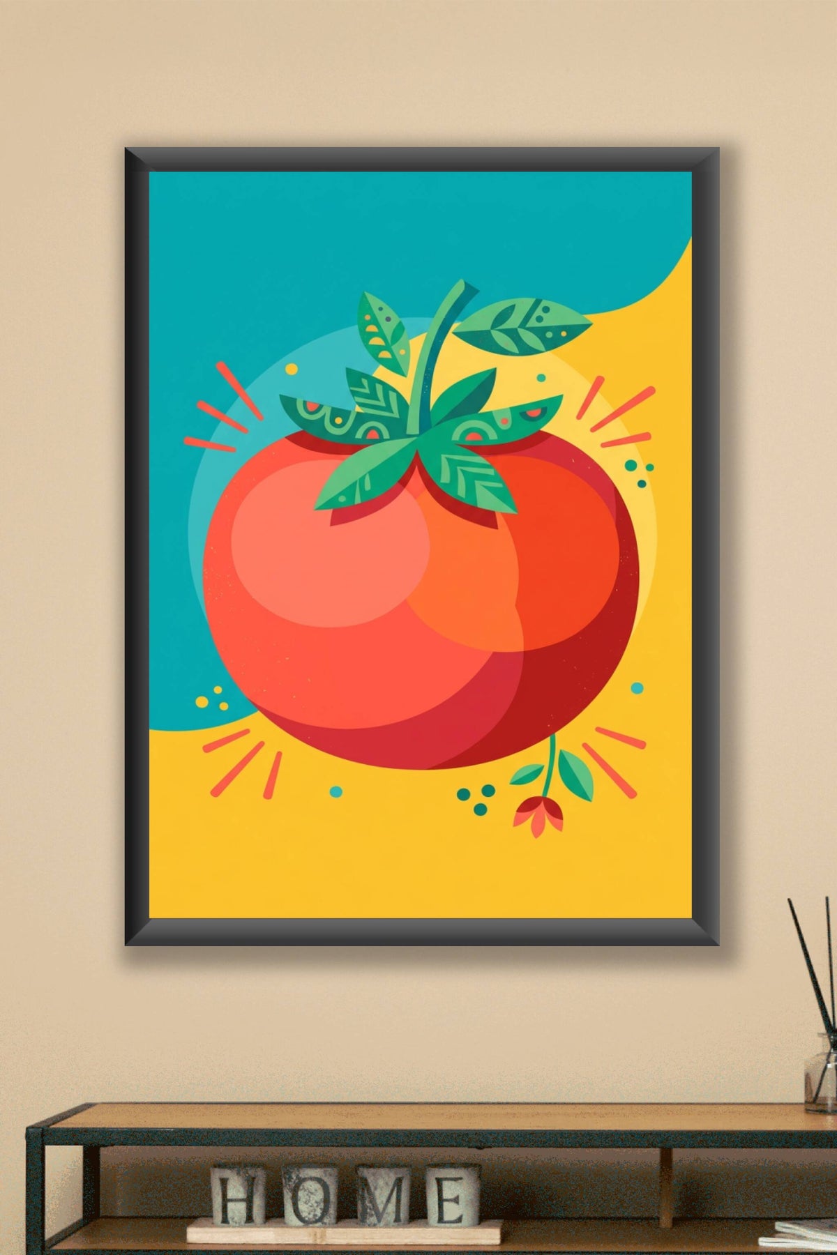 Affiche de tomate, poster style pop art