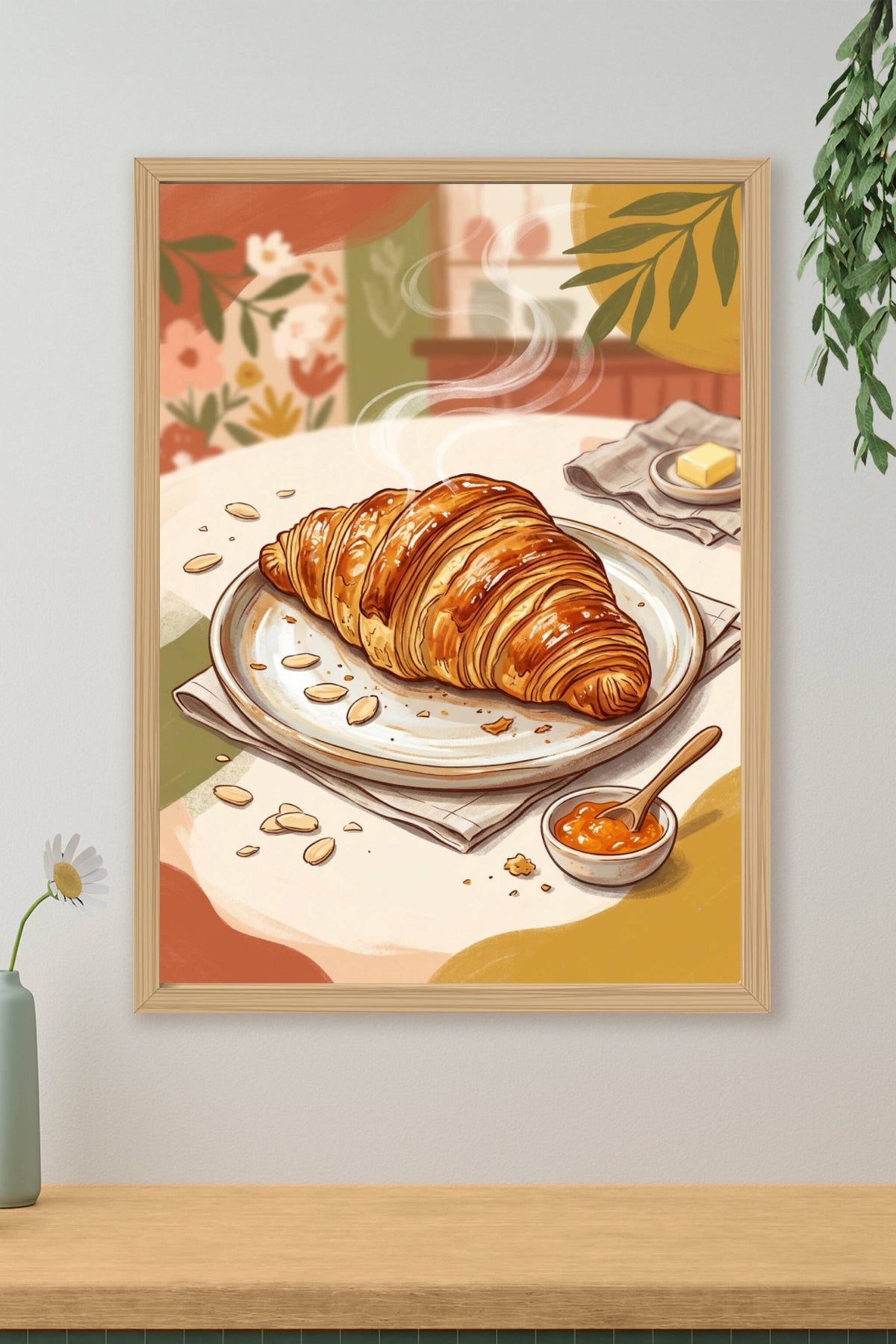 Affiche du croissant, poster viennoiserie