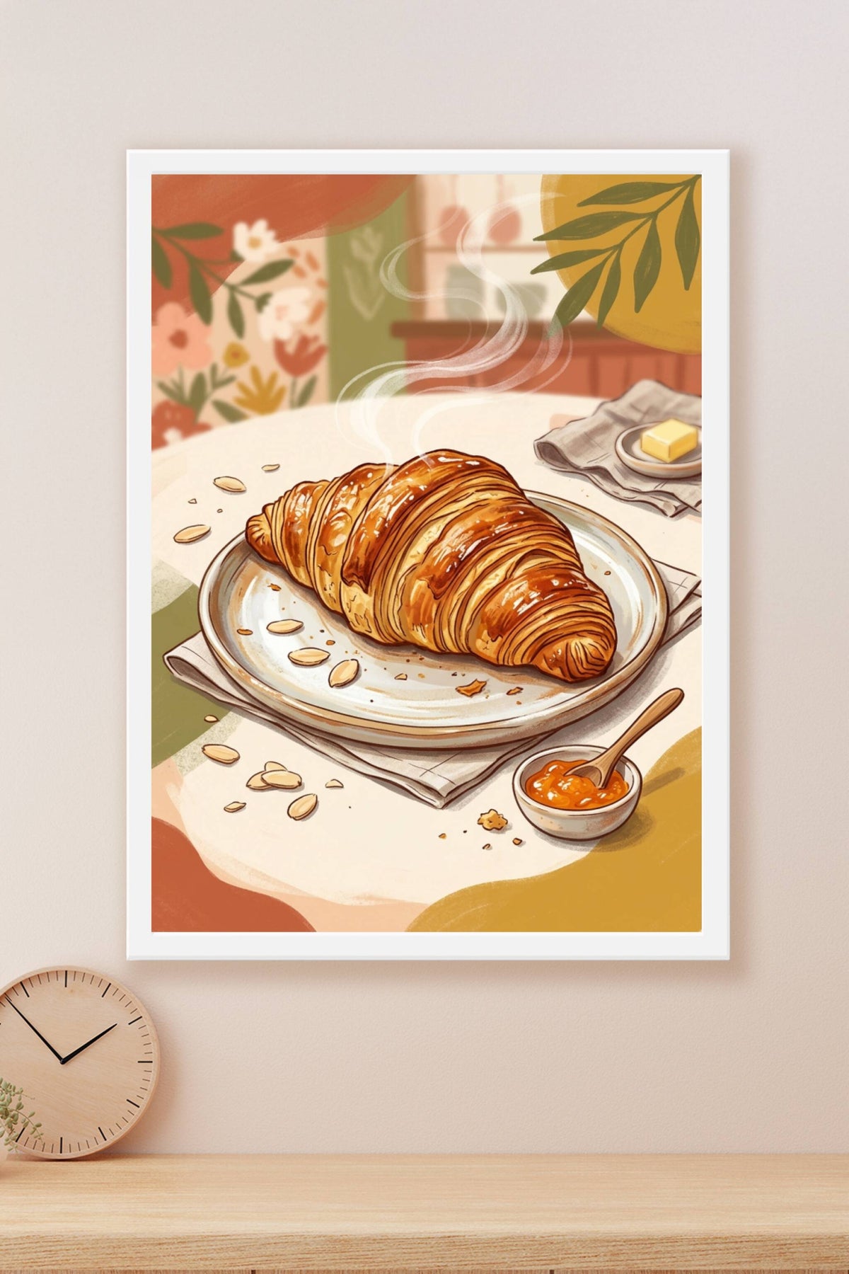 Affiche du croissant, poster viennoiserie