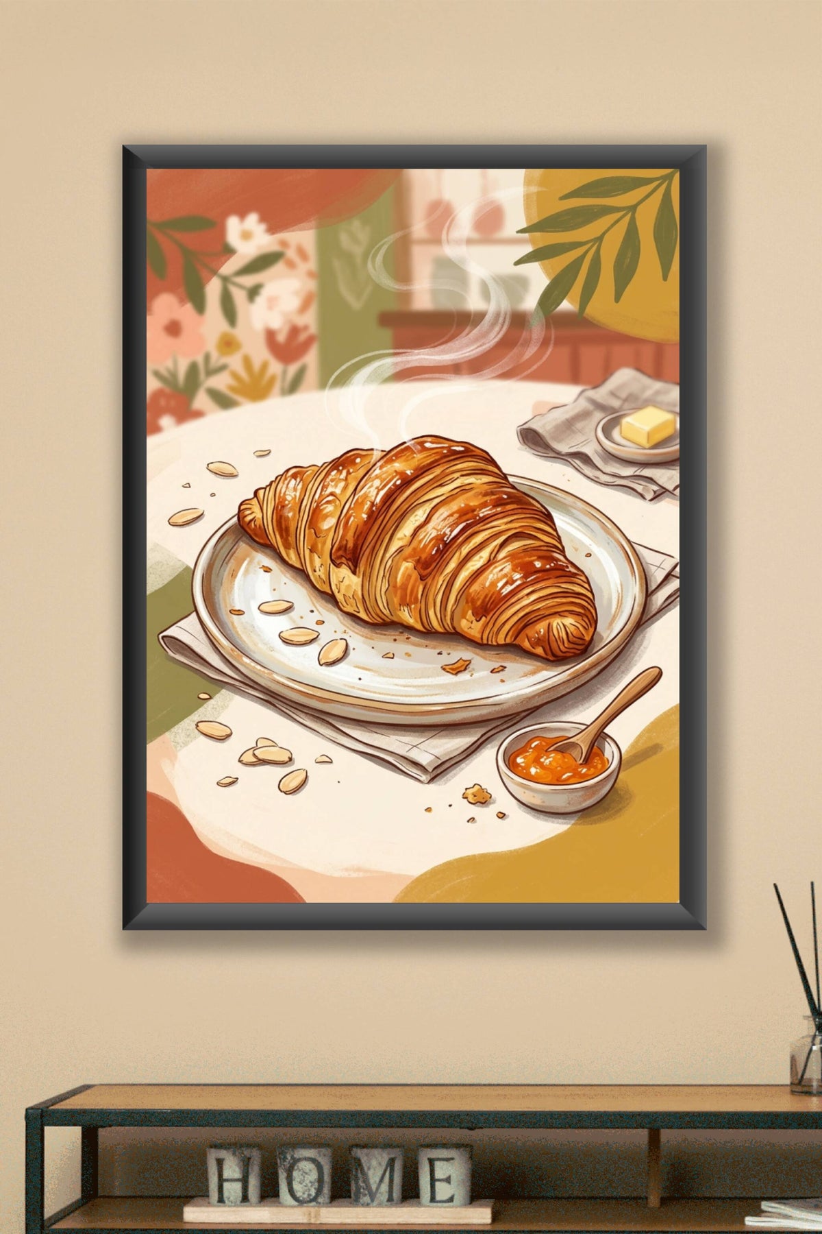Affiche du croissant, poster viennoiserie