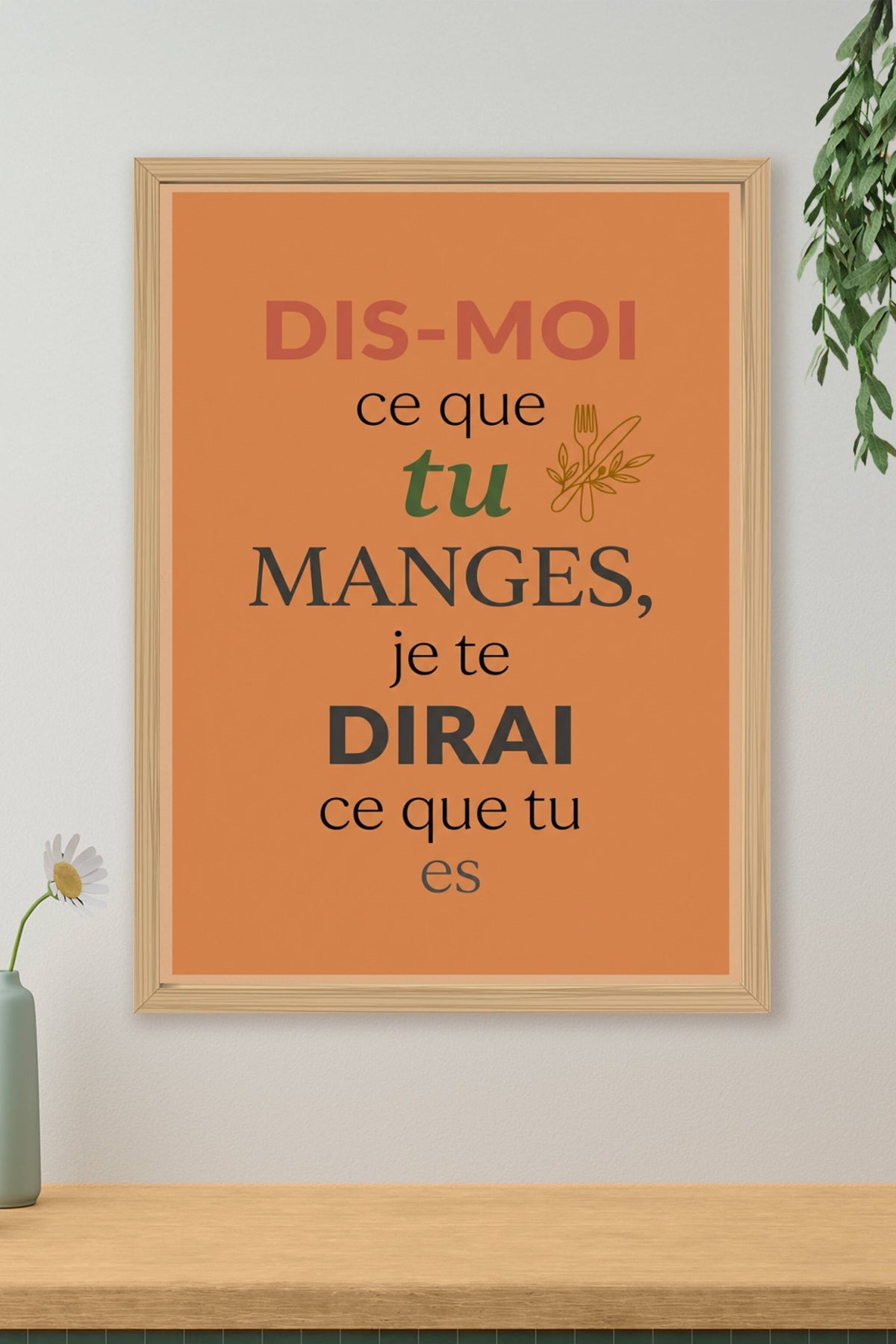 Affiche de cuisine, poster Dis-moi ce que tu manges
