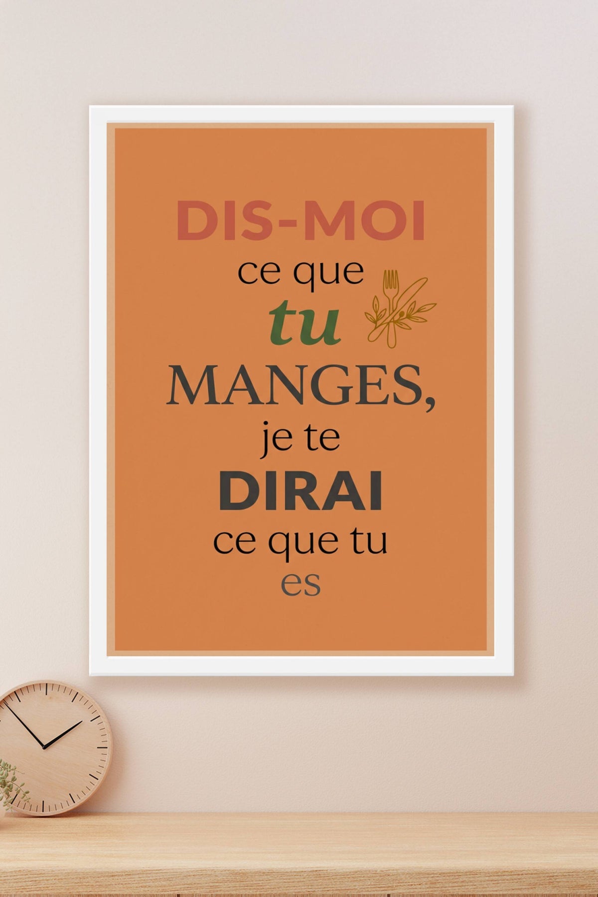 Affiche de cuisine, poster Dis-moi ce que tu manges