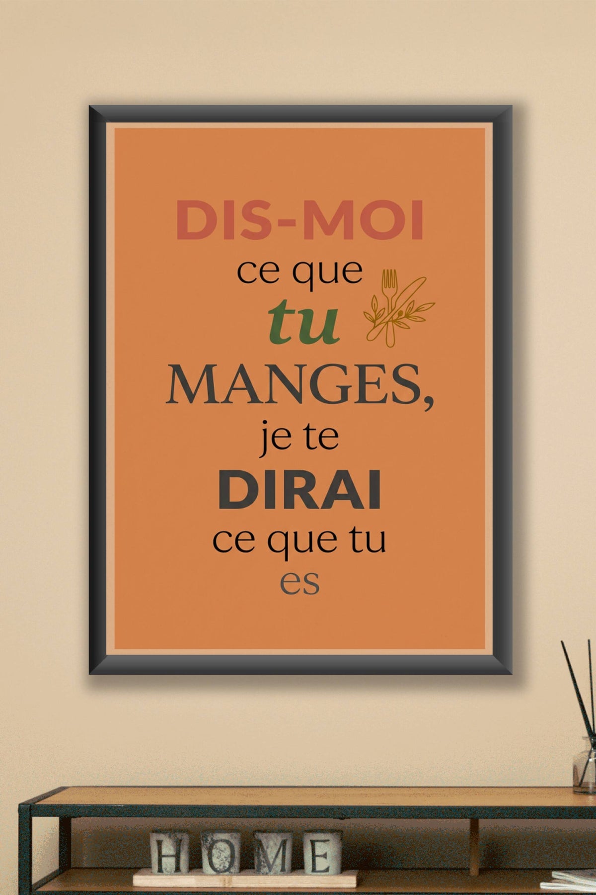 Affiche de cuisine, poster Dis-moi ce que tu manges