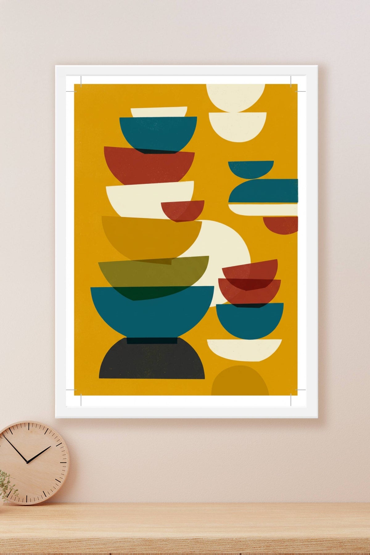 Poster Bols de cuisine, illustration abstraite