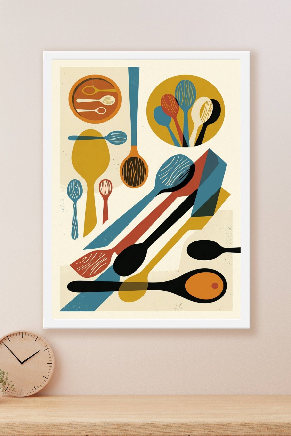 Affiche de cuillères, poster style rétro