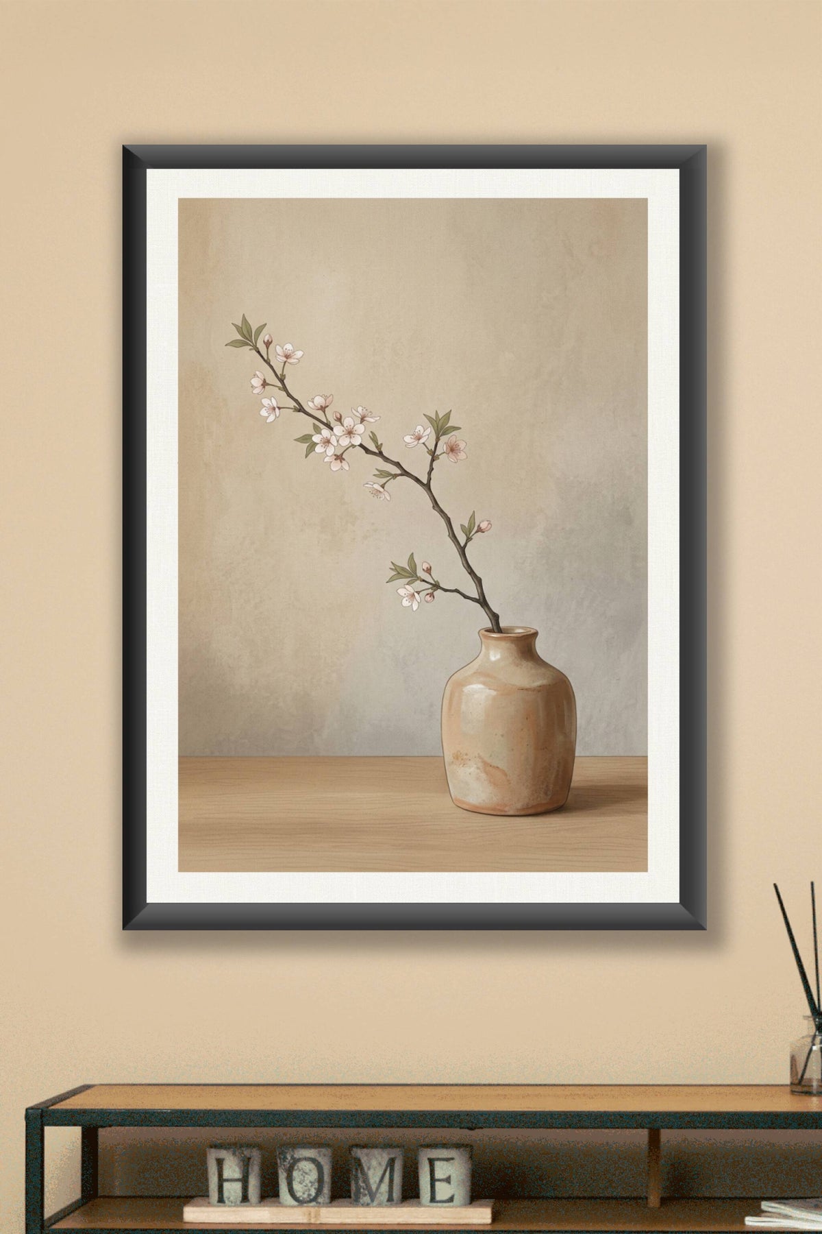 Affiche Branche de Cerisier, poster minimaliste