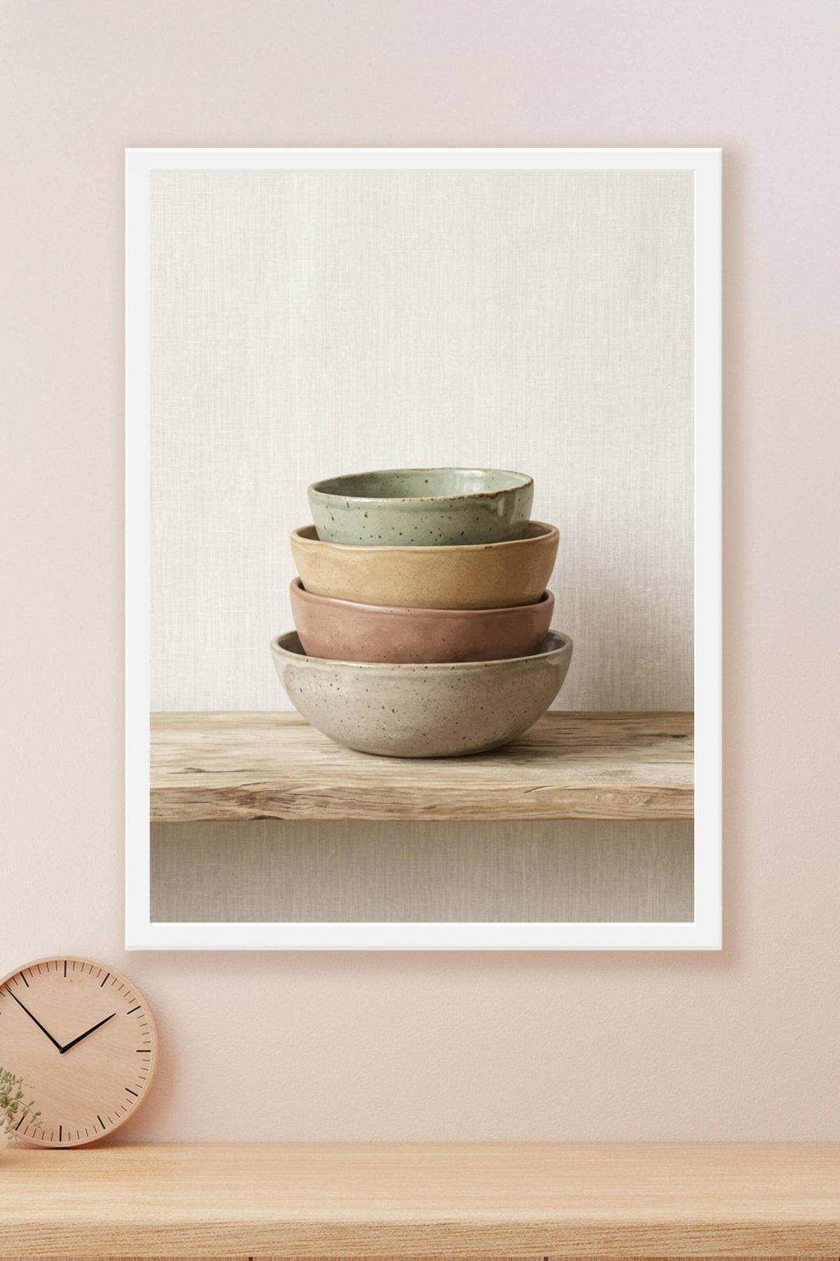 Poster de bols en céramique, art cuisine