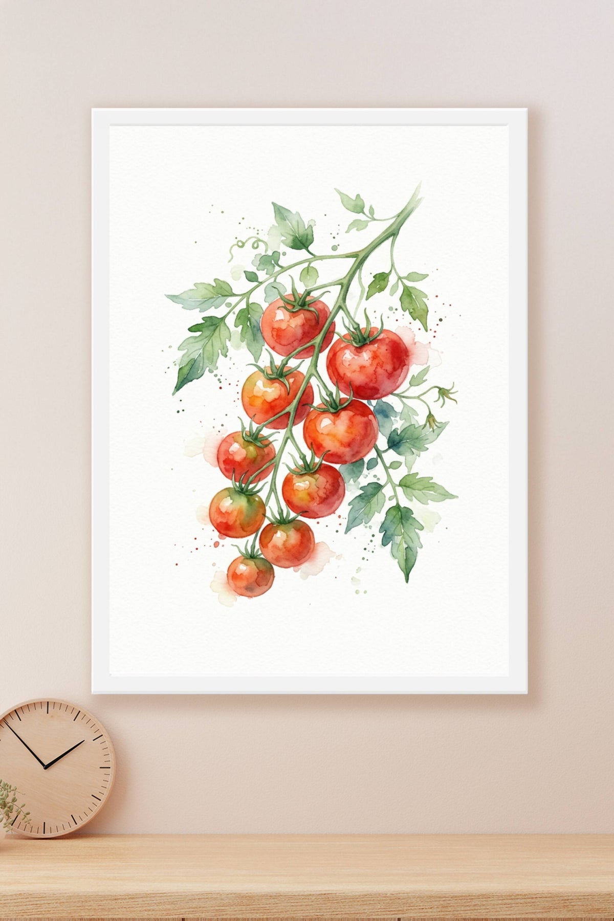 Affiche de Tomates cerises, poster aquarelle