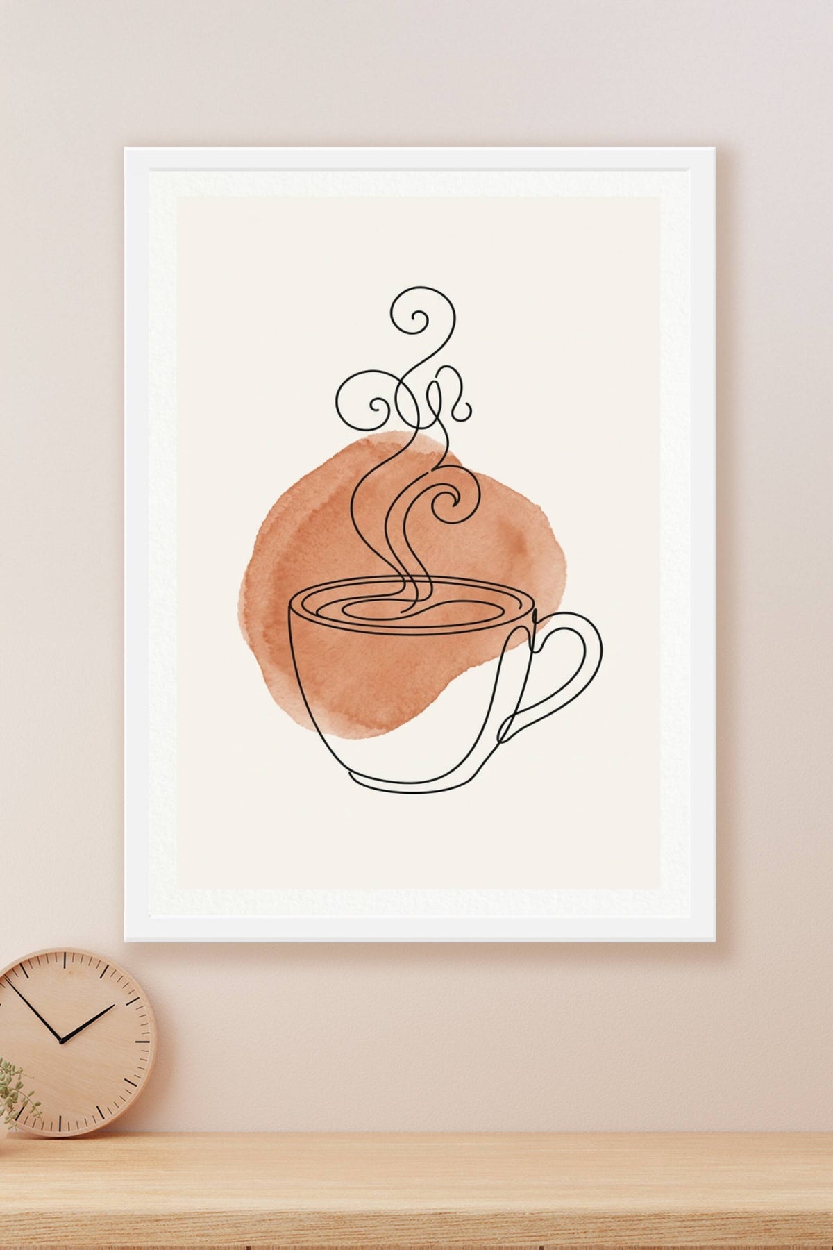 Poster de café, tasse line art