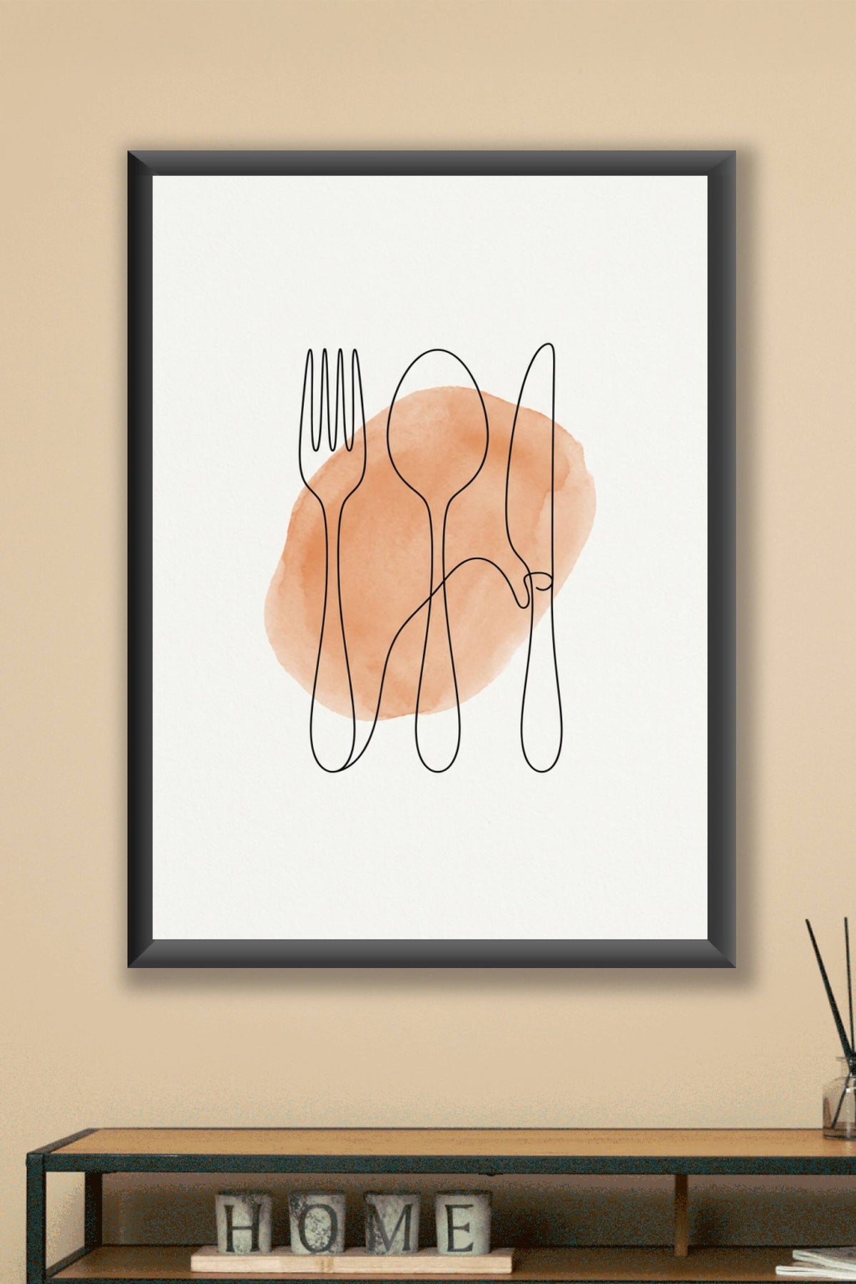 Affiche de Cuisine, poster couverts minimalistes
