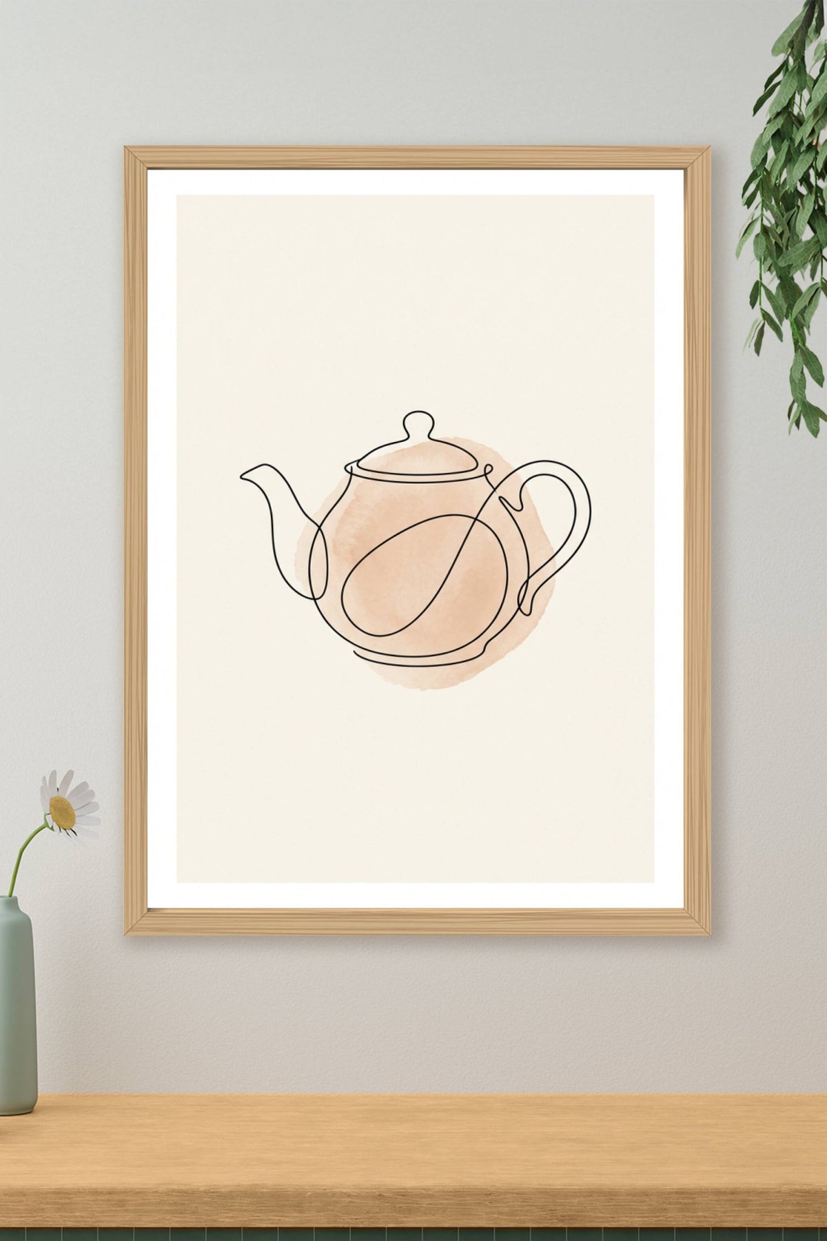 Affiche Théière, poster minimaliste