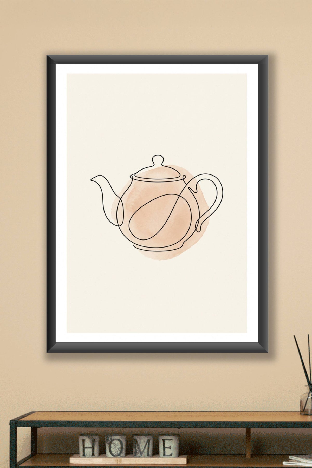 Affiche Théière, poster minimaliste