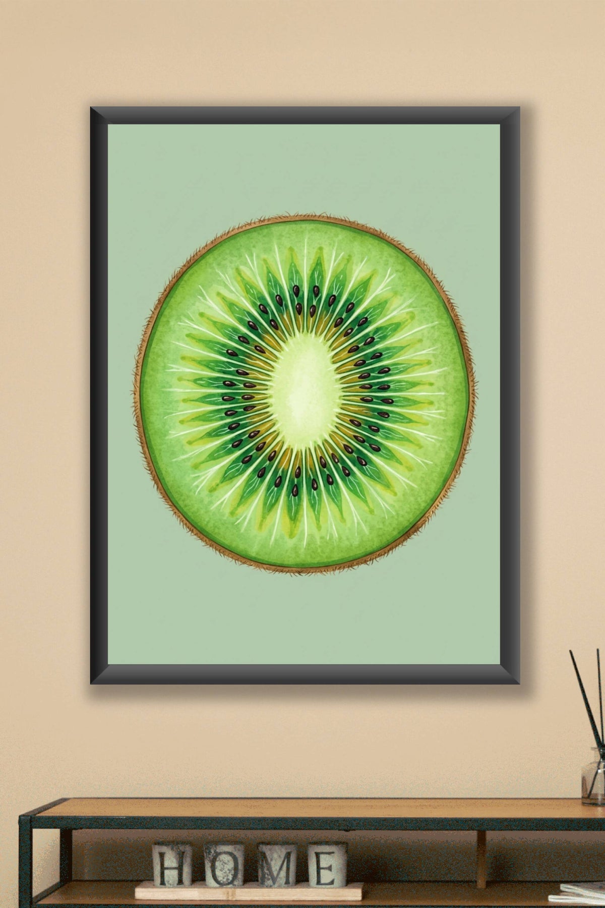 Affiche de kiwi, poster tranche de fruit