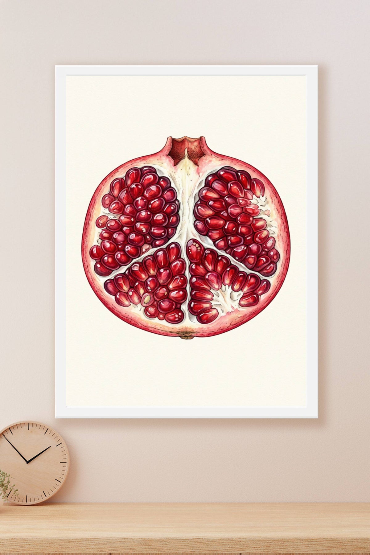 Affiche de grenade, poster de fruit illustré