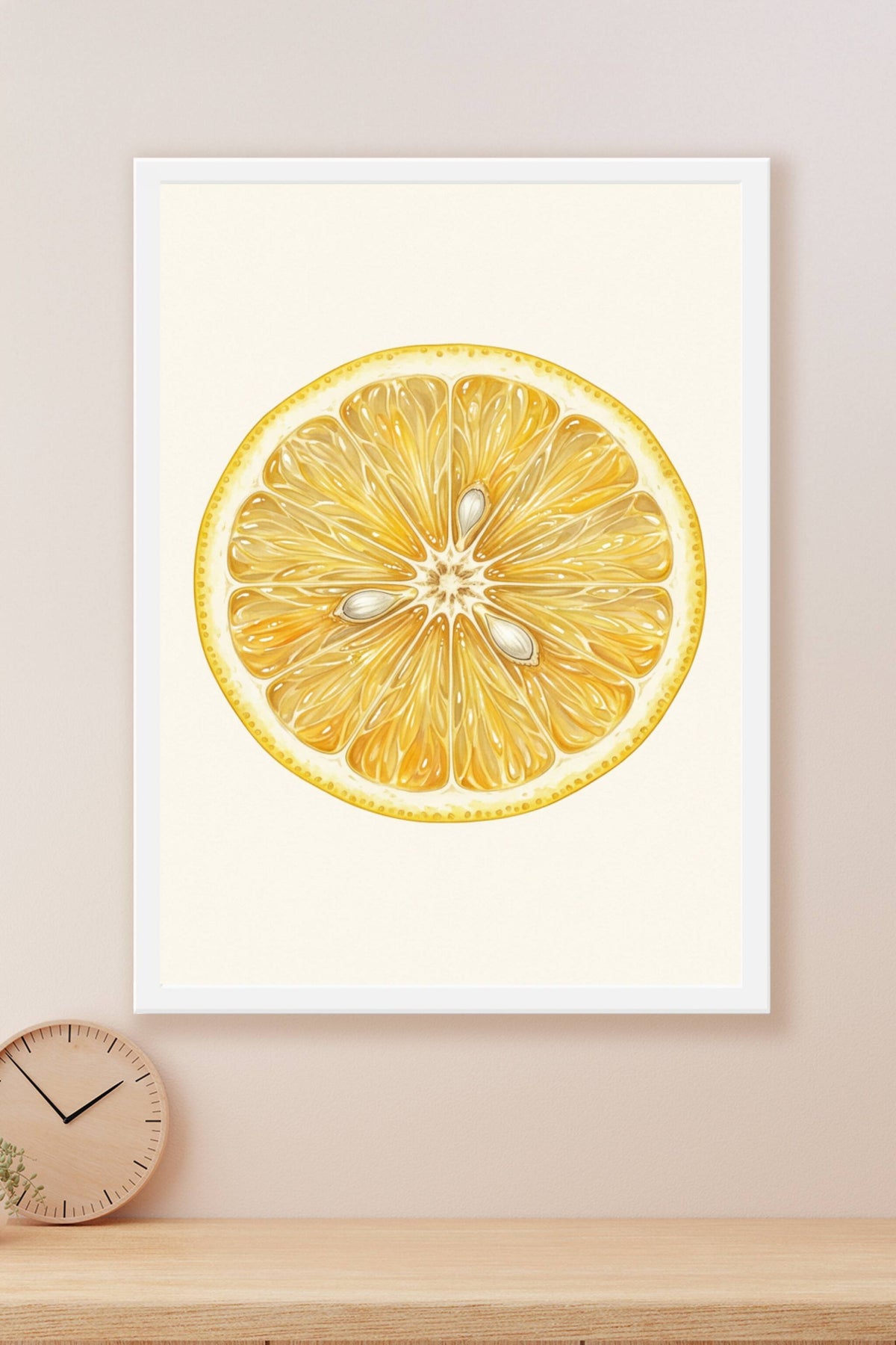 Affiche de citron, poster décoratif jaune