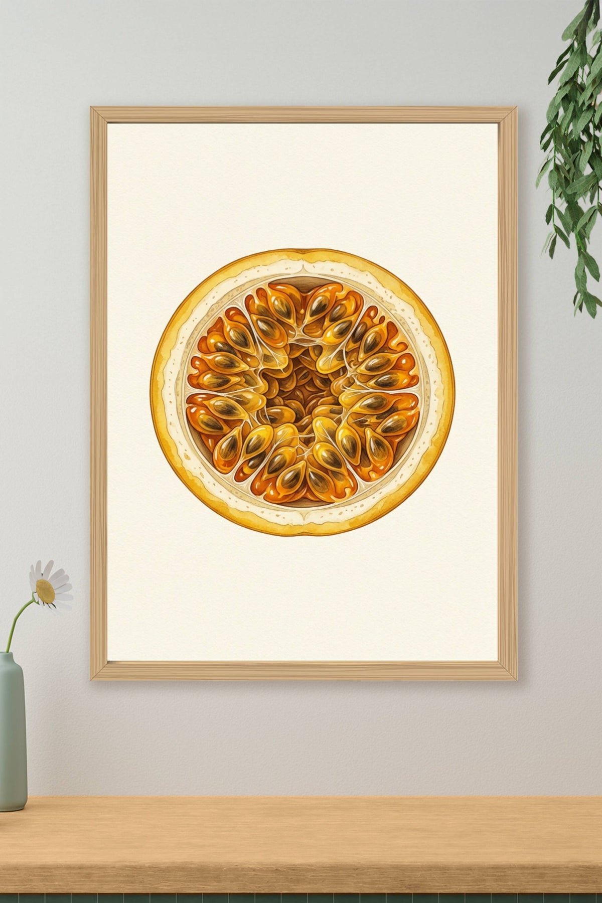 Affiche de fruit de la passion, poster botanique