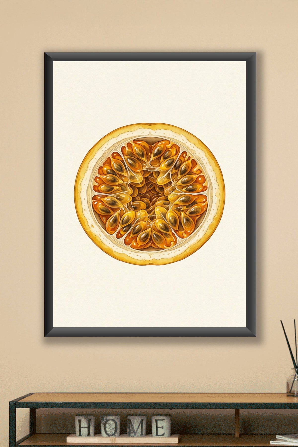Affiche de fruit de la passion, poster botanique