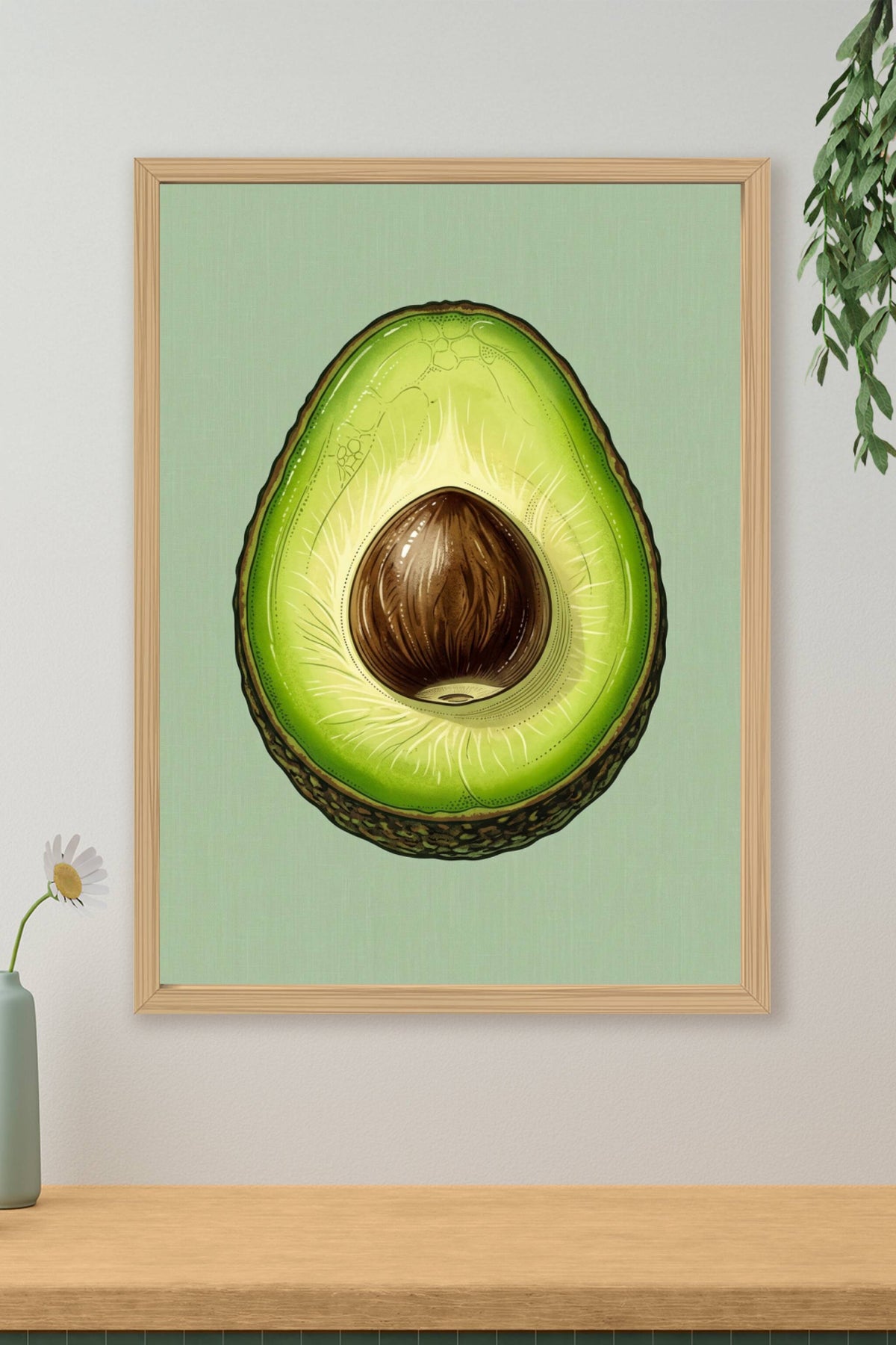 Affiche d'avocat, poster fruit vert - Poster Cuisine