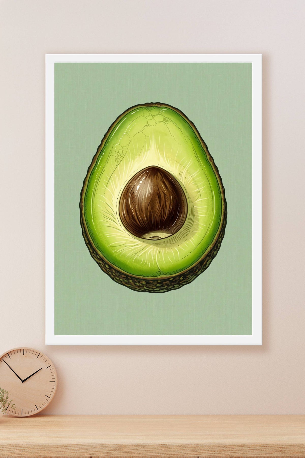 Affiche d'avocat, poster fruit vert - Poster Cuisine