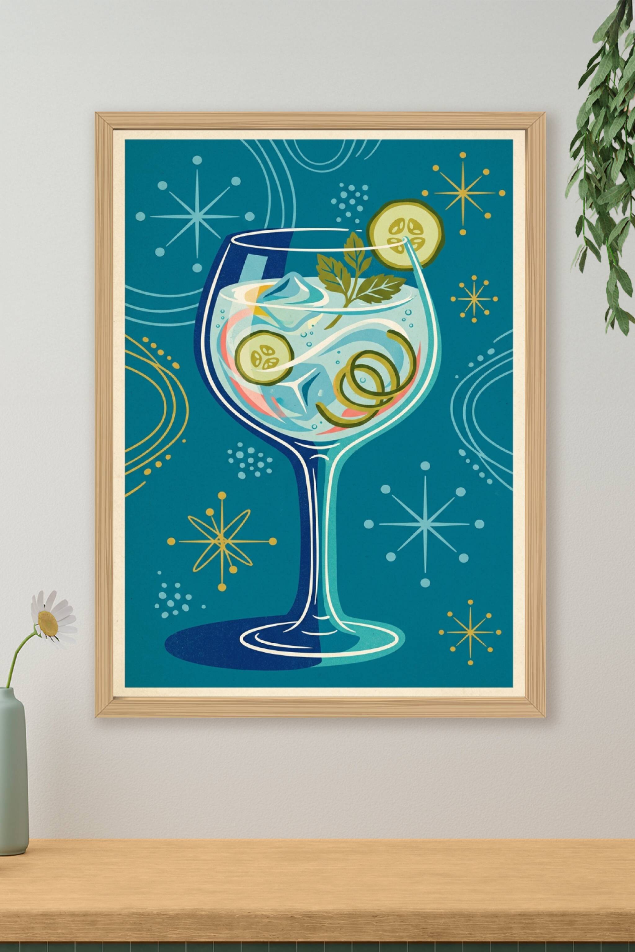 Poster du Gin Tonic, décoration cuisine vintage