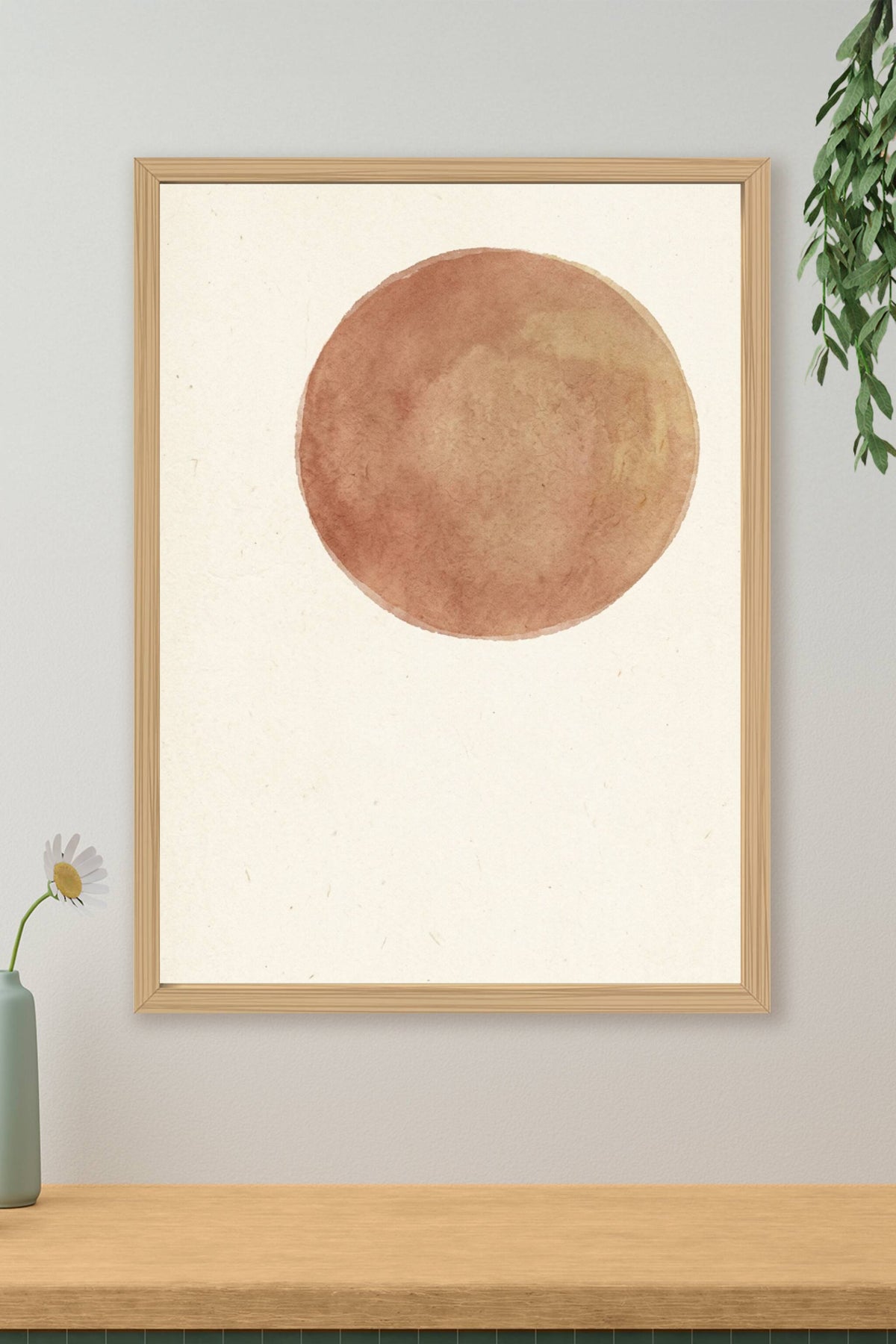 Affiche Chambre Cercle Argile - Poster Abstrait