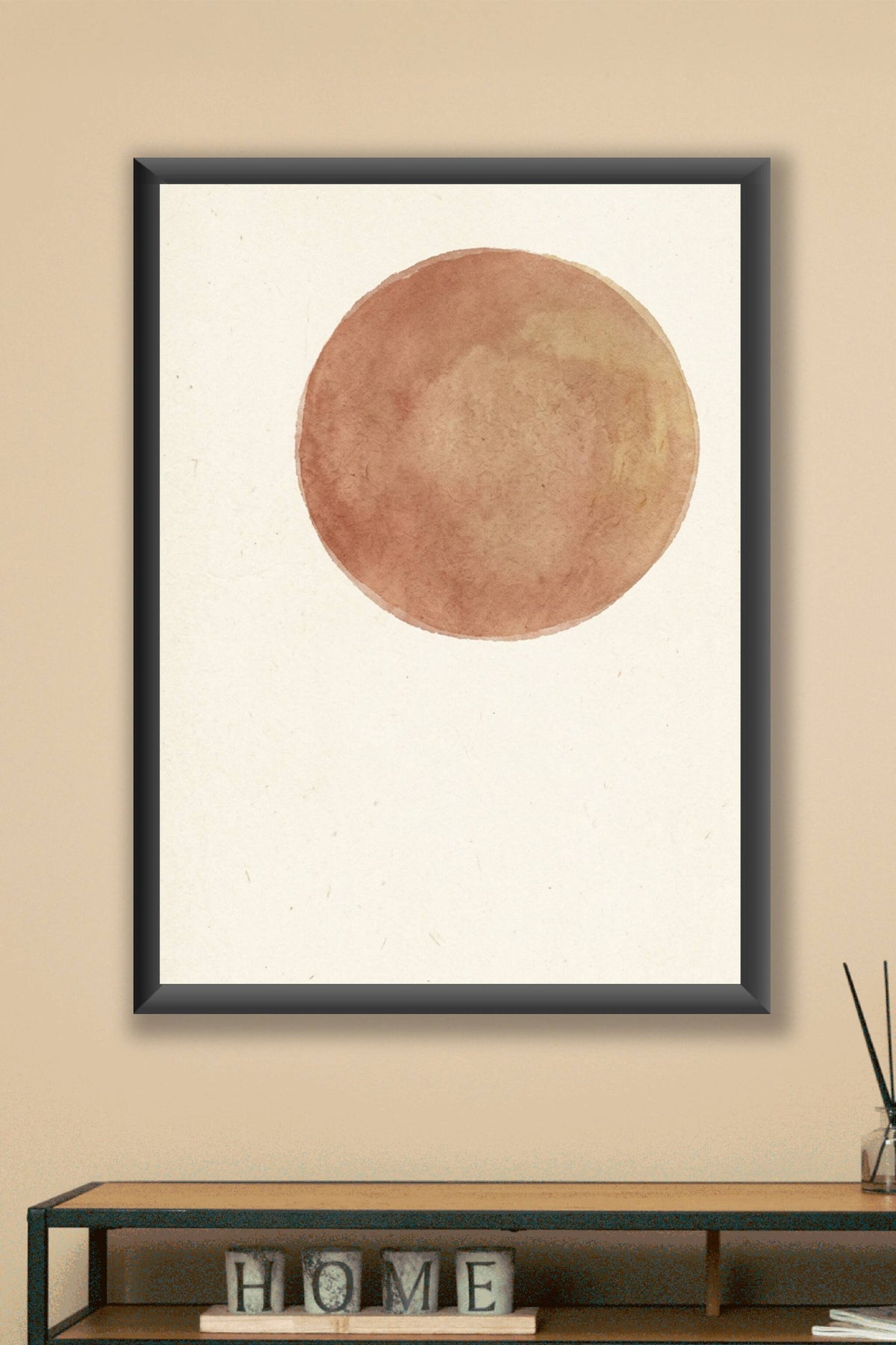 Affiche Chambre Cercle Argile - Poster Abstrait