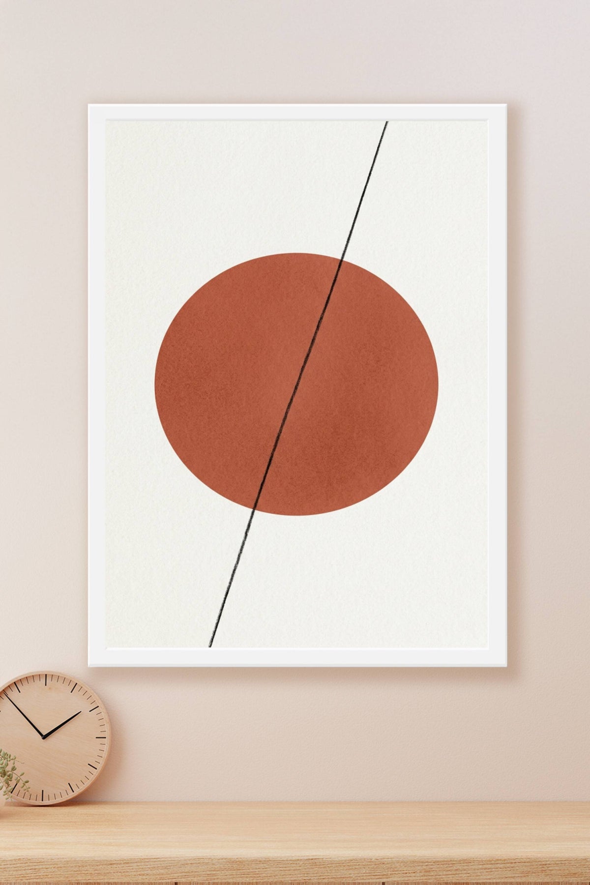 Affiche Chambre Ligne et Cercle - Poster Abstrait