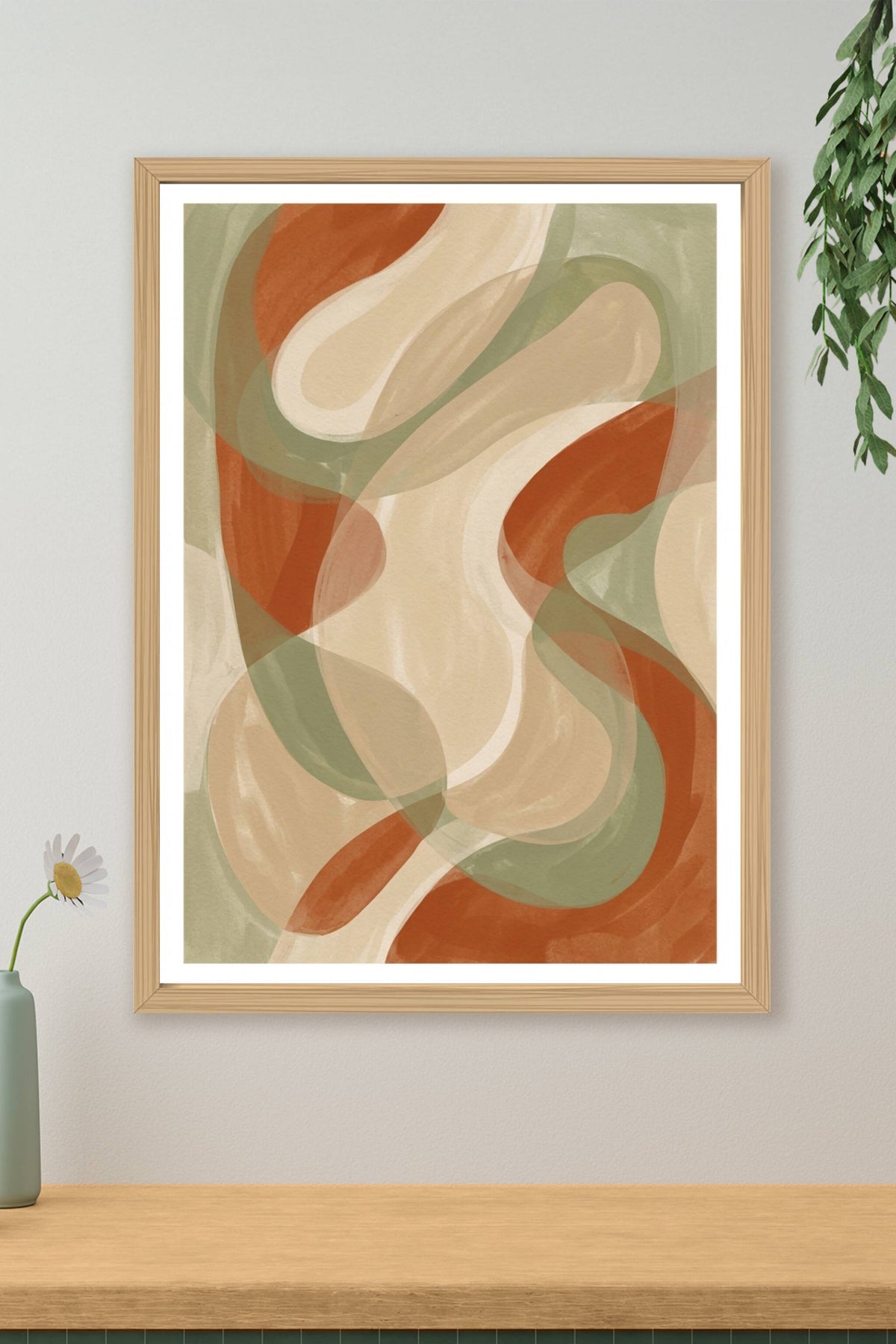 Affiche Chambre Formes Organiques - Poster Abstrait