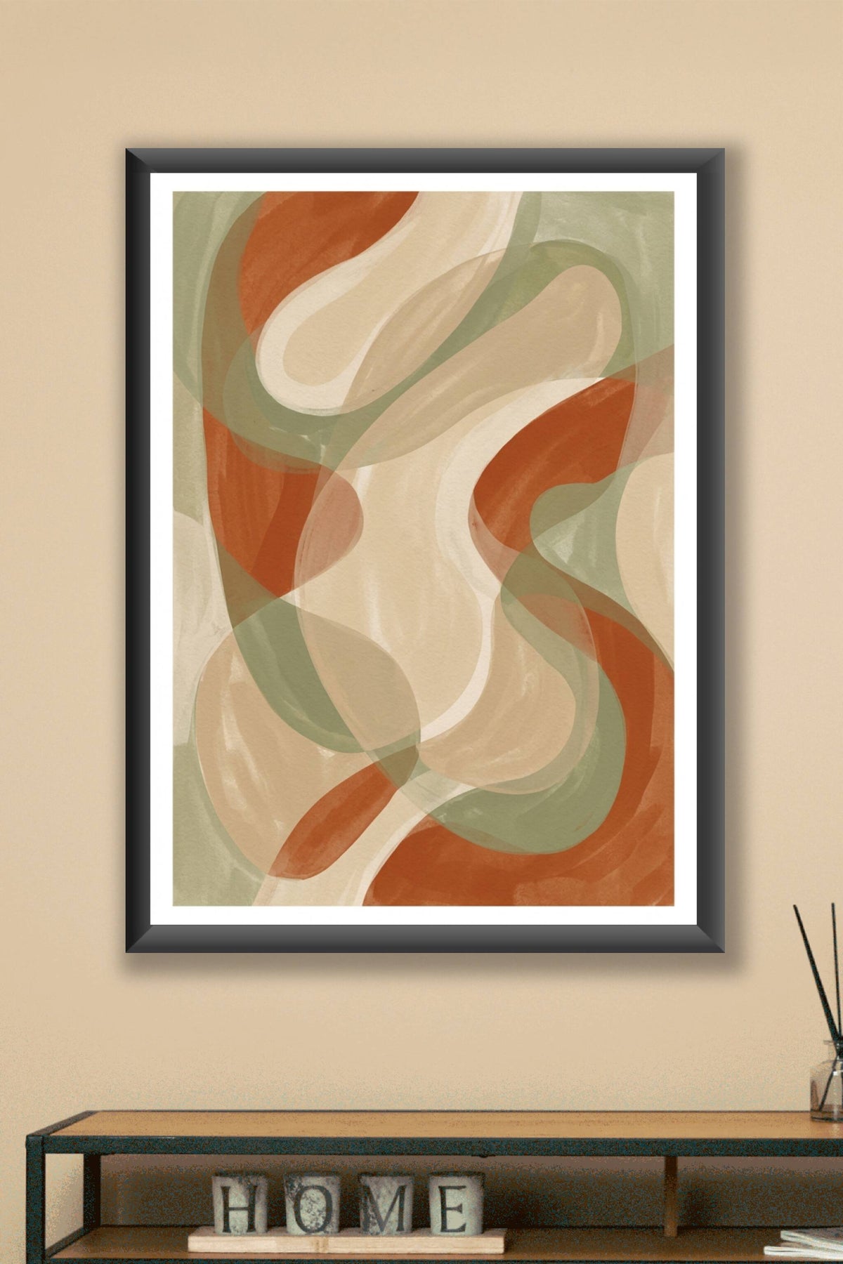 Affiche Chambre Formes Organiques - Poster Abstrait