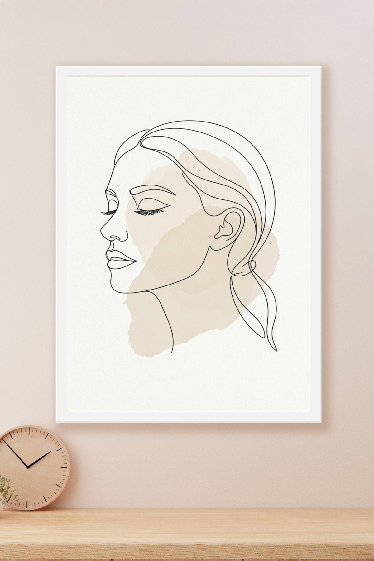 Affiche Chambre Visage Féminin - Poster Line Art