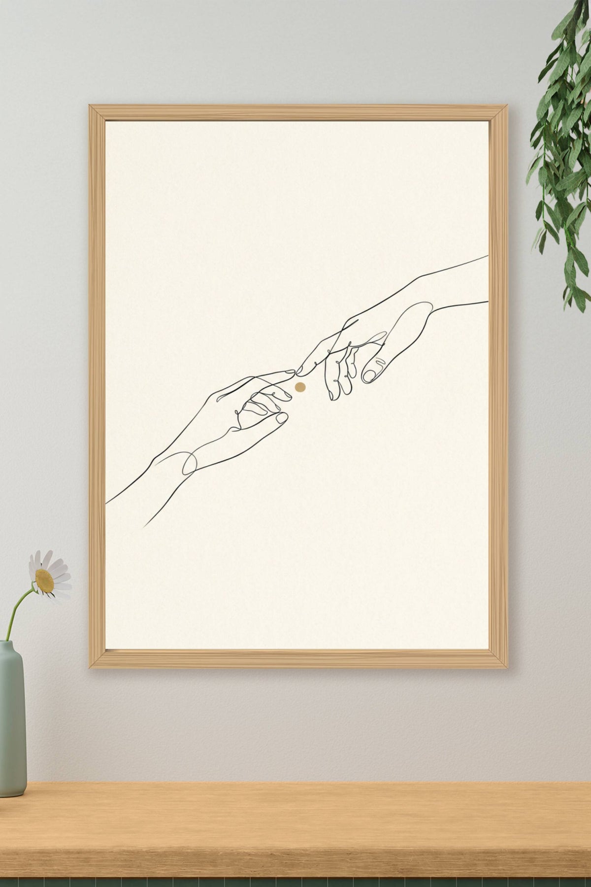 Affiche Chambre Mains - Poster Line Art