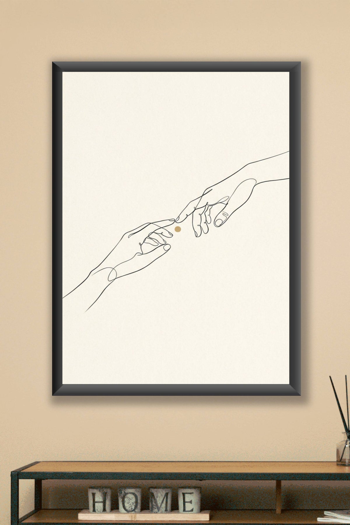 Affiche Chambre Mains - Poster Line Art