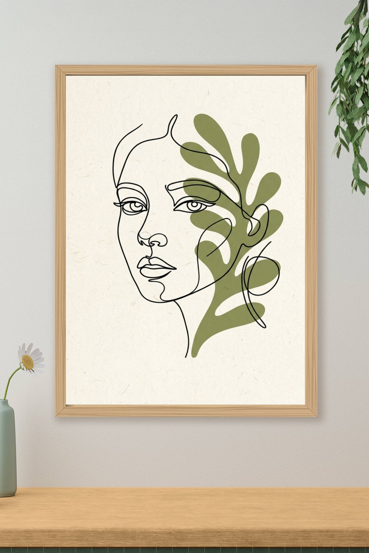 Affiche Chambre Visage Matisse - Poster Line Art